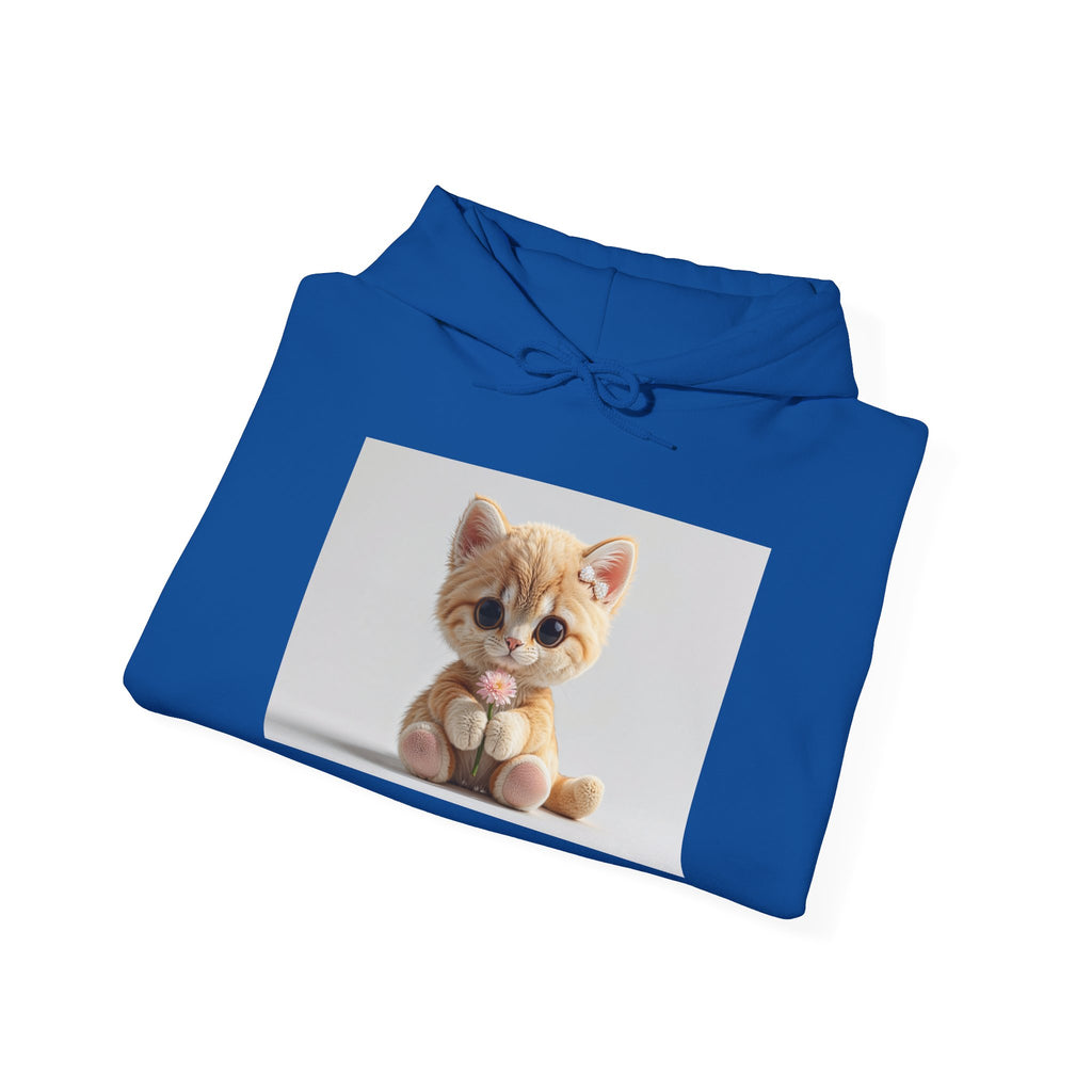 Sweat à capuche illustré d'un adorable chaton orange | Sweat-shirt graphique chat mignon
