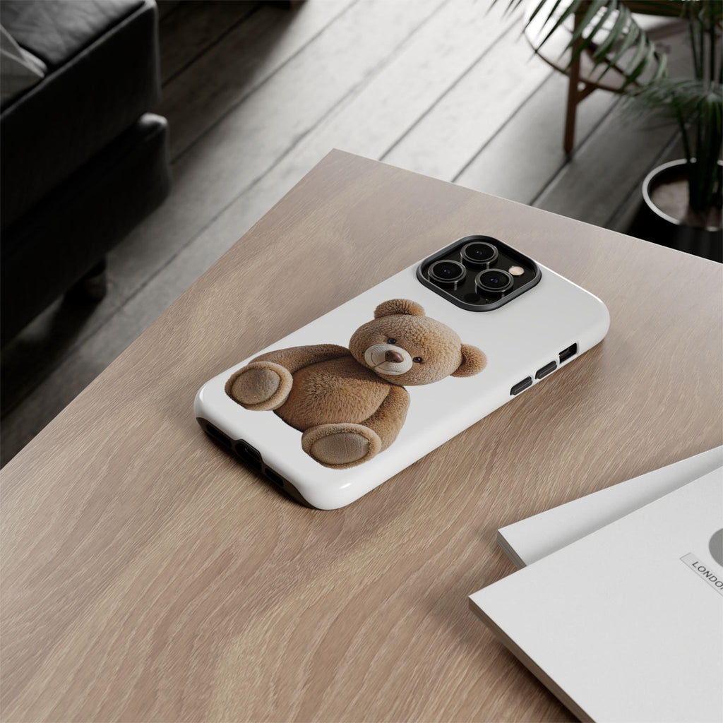 Teddy Bear Phone Case | Cute Plush Toy Illustration, i-phone, Samsung, Google phone