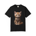 Kitten Illustration T-Shirt | Realistic Cat Portrait, organic cotton