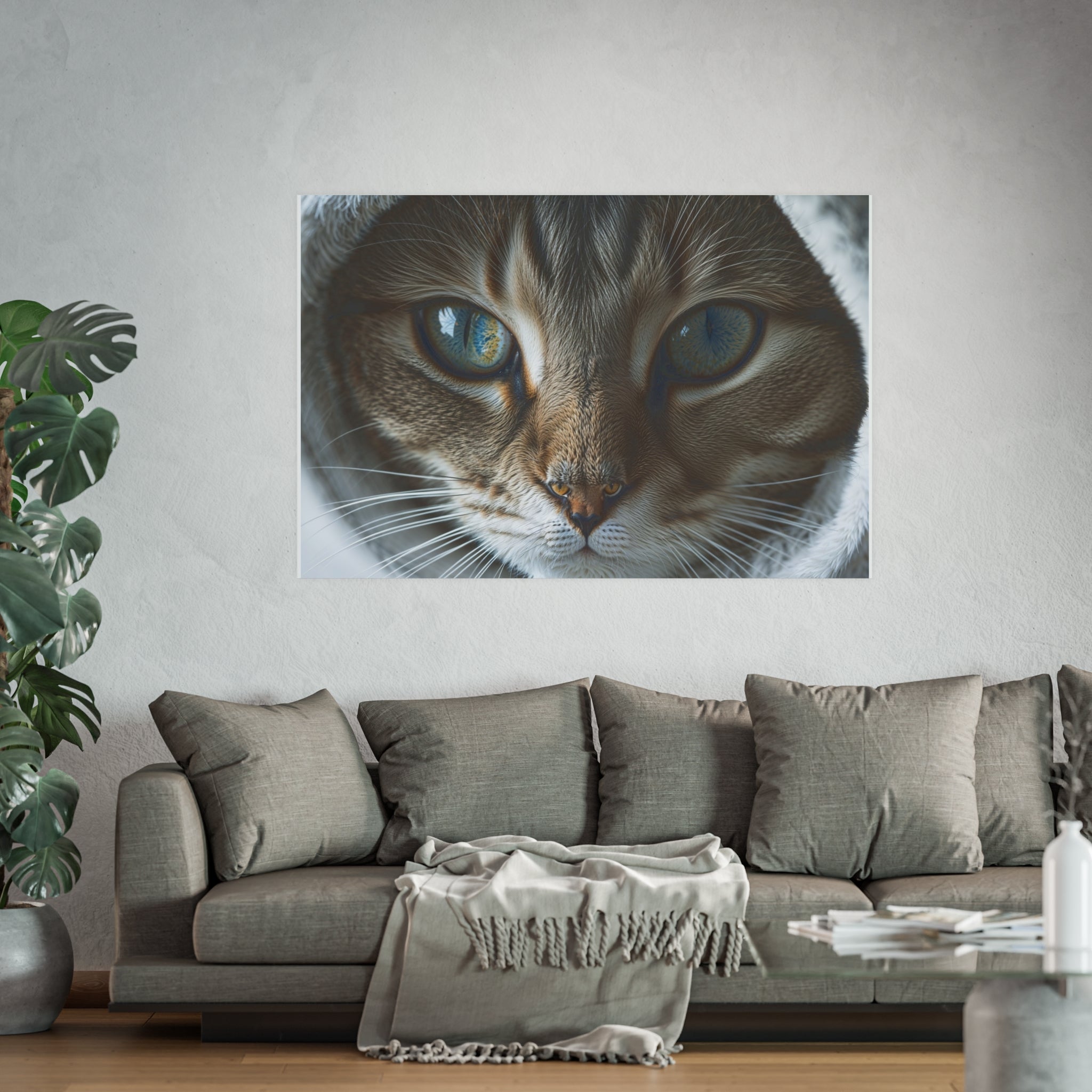 Close-Up Cat Eyes Poster | Cat lovers Poster, cat wall art