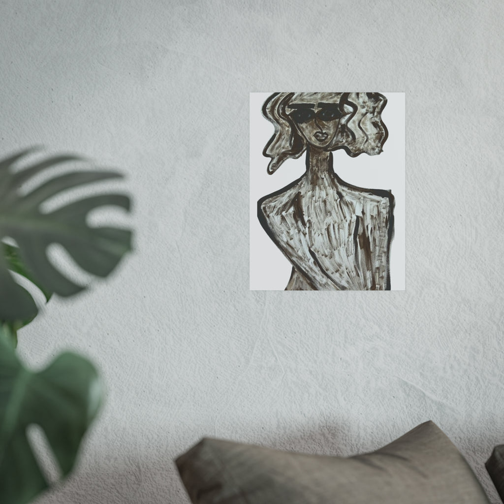 Monochrome Abstract Woman Poster | Poster