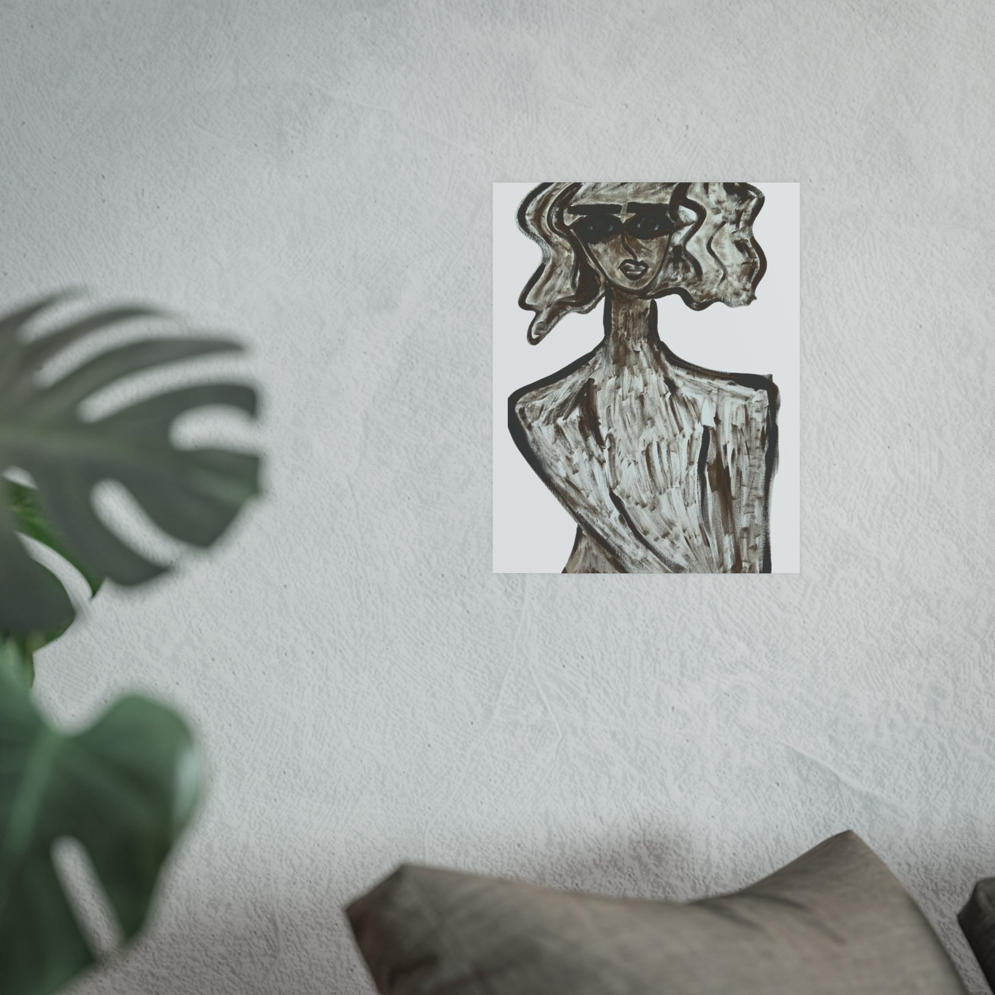 Monochrome Abstract Woman Poster | Poster