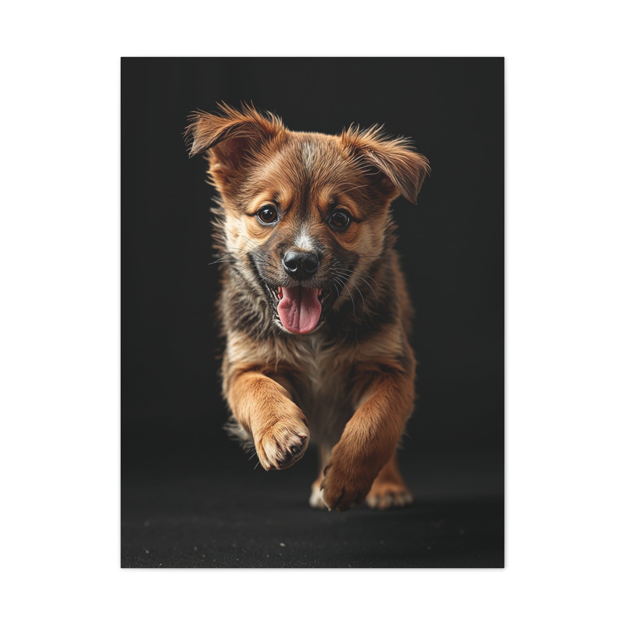 Running Puppy Canvas | Stretched Wall Art, gift for dog lovers