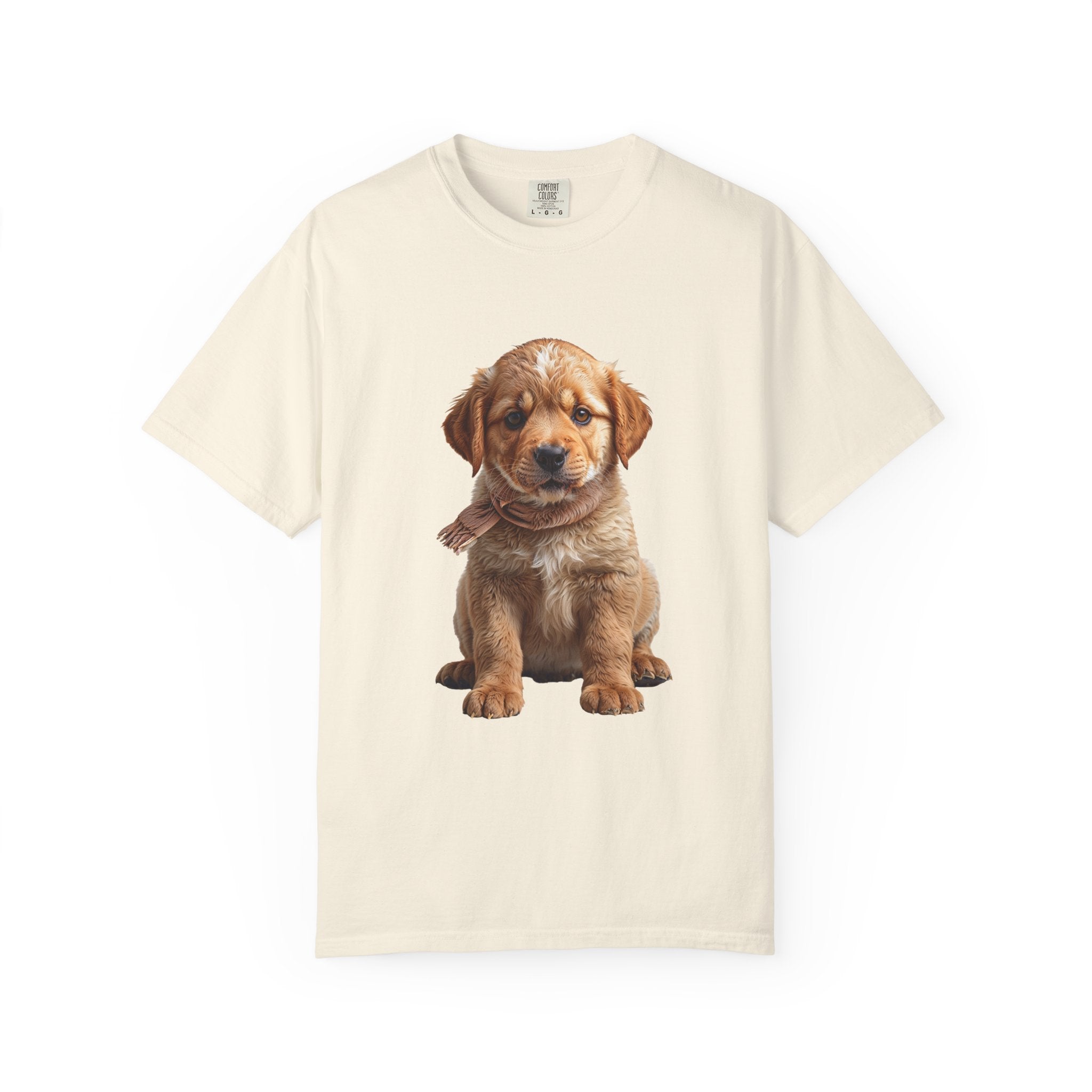 T-shirt chiot Golden Retriever | T-shirt photo de chien mignon