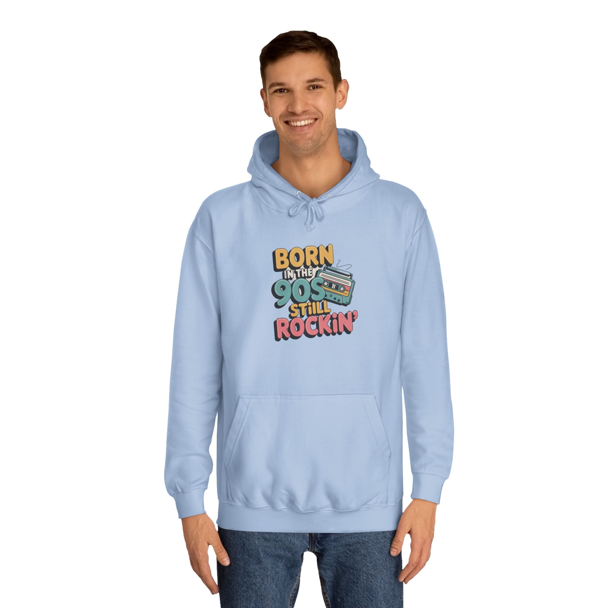 Born in the 90s Still Rockin Hoodie | Retro Cassette 90s Nostalgia