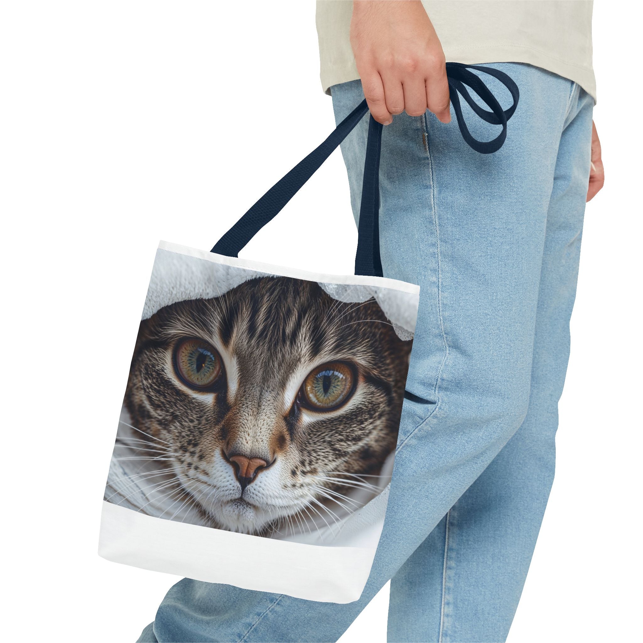 Sac fourre-tout imprimé chat tigré | Sac fourre-tout à motif chat |