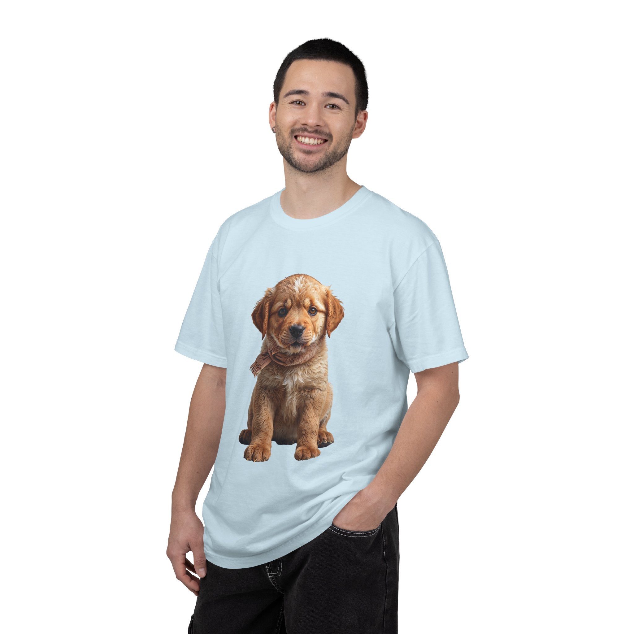 T-shirt chiot Golden Retriever | T-shirt photo de chien mignon