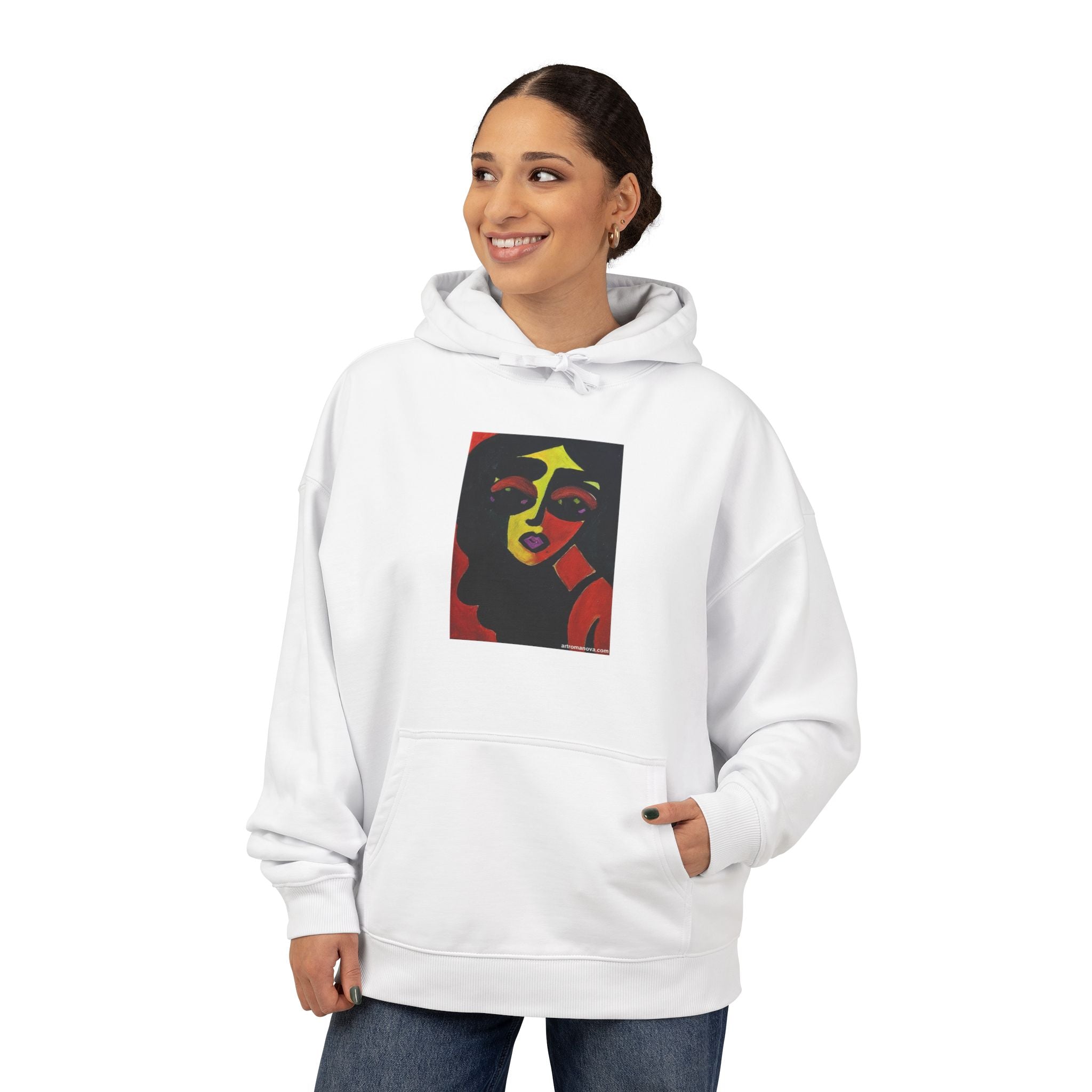 Abstract Pop Art Hoodie, Colorful Portrait Sweatshirt, Limited Art edition