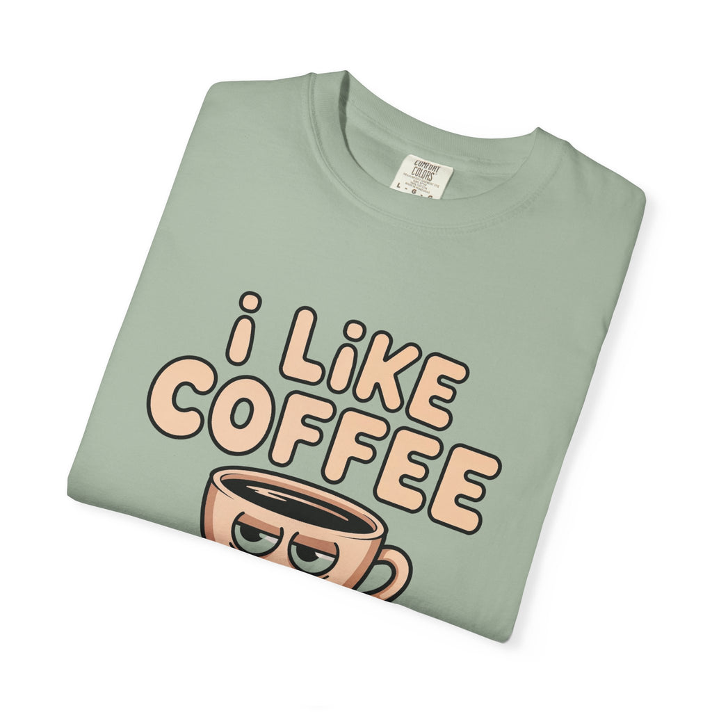 I Like Coffee More Than People T-Shirt, Funny Slogan Tee Inspirational Self Love Shirt Motivational Graphic Tee