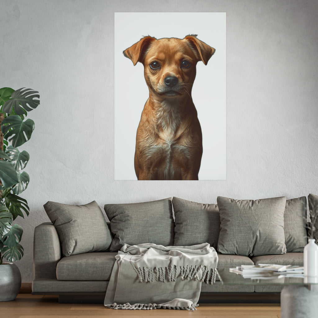 Puppy Portrait Poster | Dog Wall Art, dog lover poster