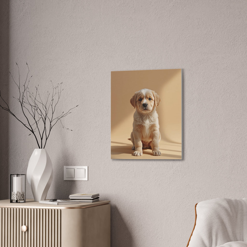 Golden Labrador Puppy Canvas, gift for dog lovers