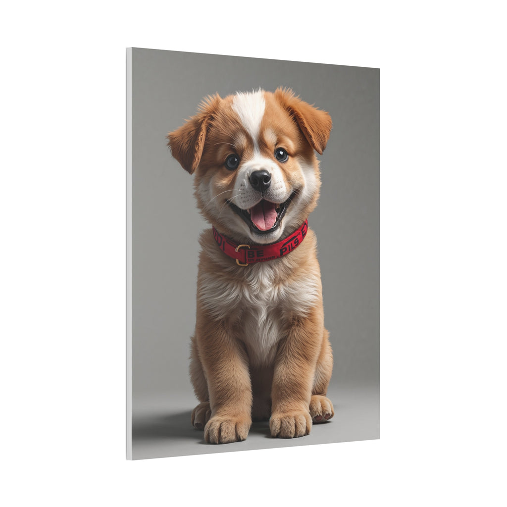 Smiling Puppy Portrait Canvas, gift for dog lovers
