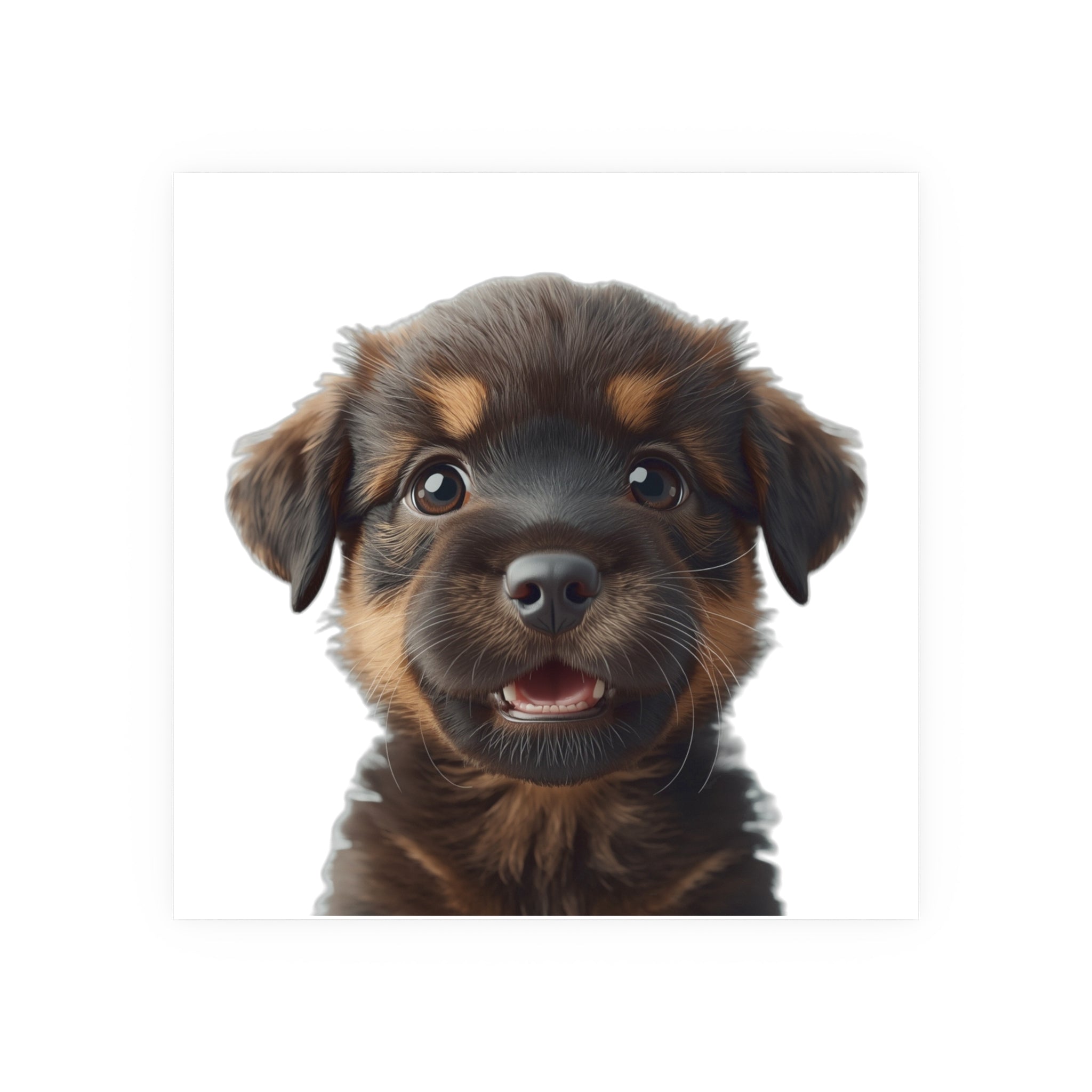 Smiling Rottweiler Puppy Poster | funny dog Poster, dog lover poster