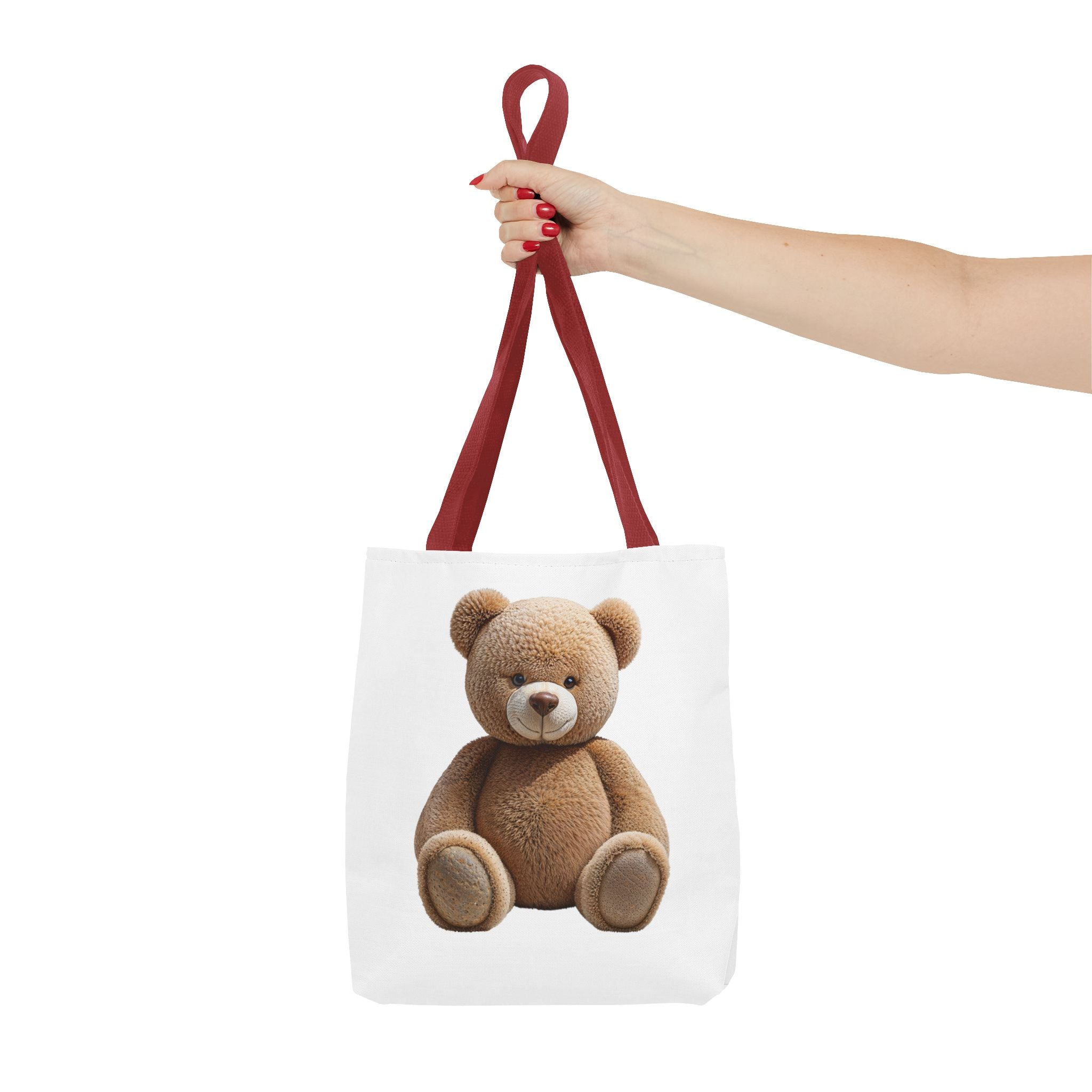 Sac fourre-tout mignon ours en peluche et chaton – Sac fourre-tout à imprimé animal mignon pour faire les courses et au quotidien