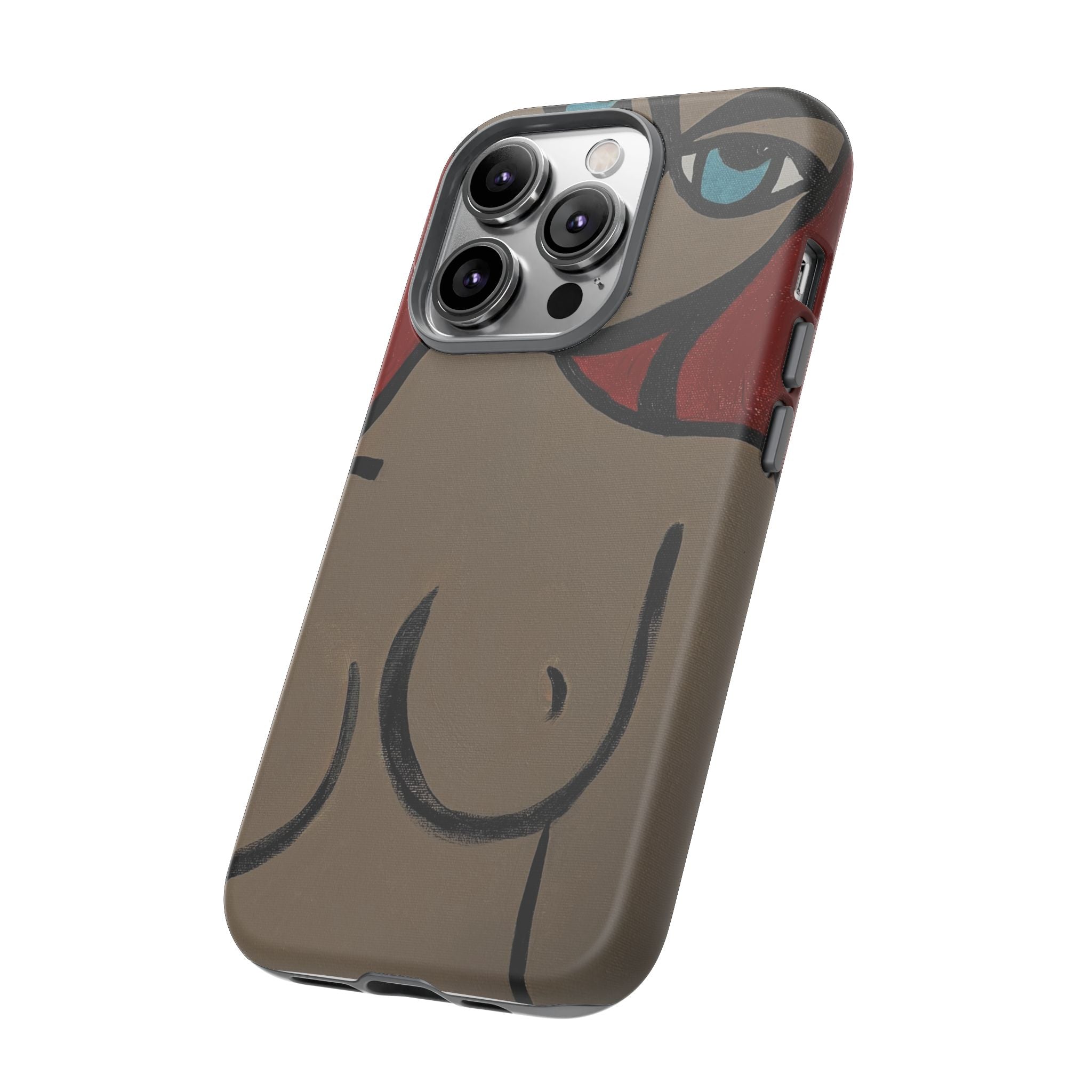 Coque de téléphone minimaliste | Figure féminine abstraite, faite main