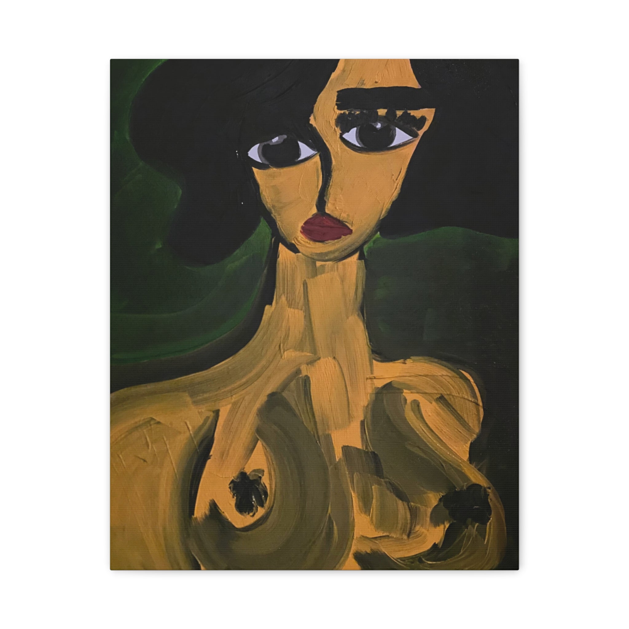 Toile de portrait abstrait | Art contemporain sur toile, art minimaliste