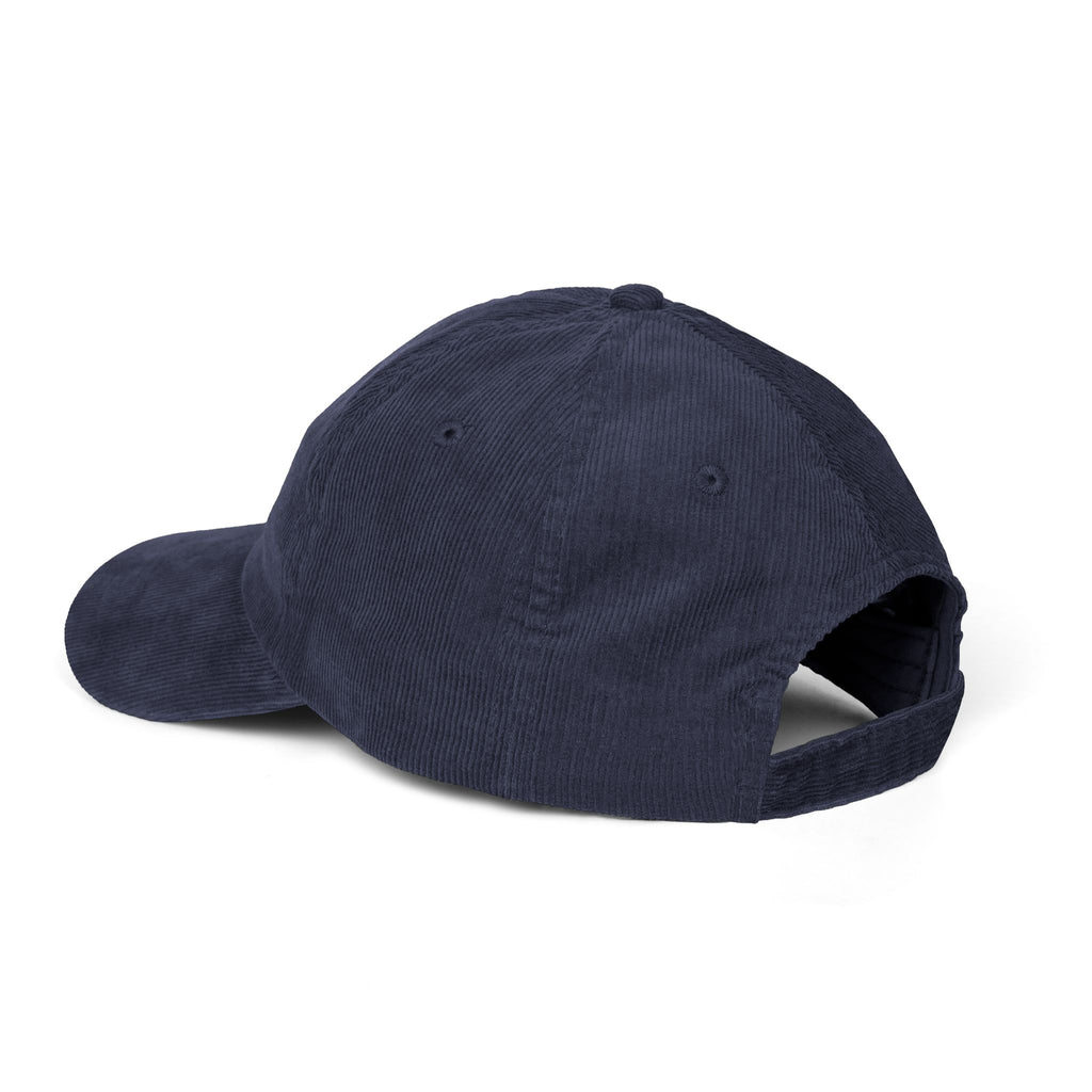 Casquette brodée avec un boxer marron | Casquette de baseball en velours côtelé