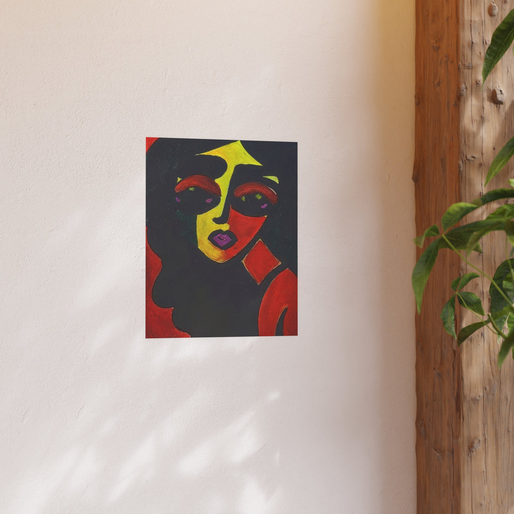 Poster, Abstract Pop Art Woman Poster | Satin & Archival Matte