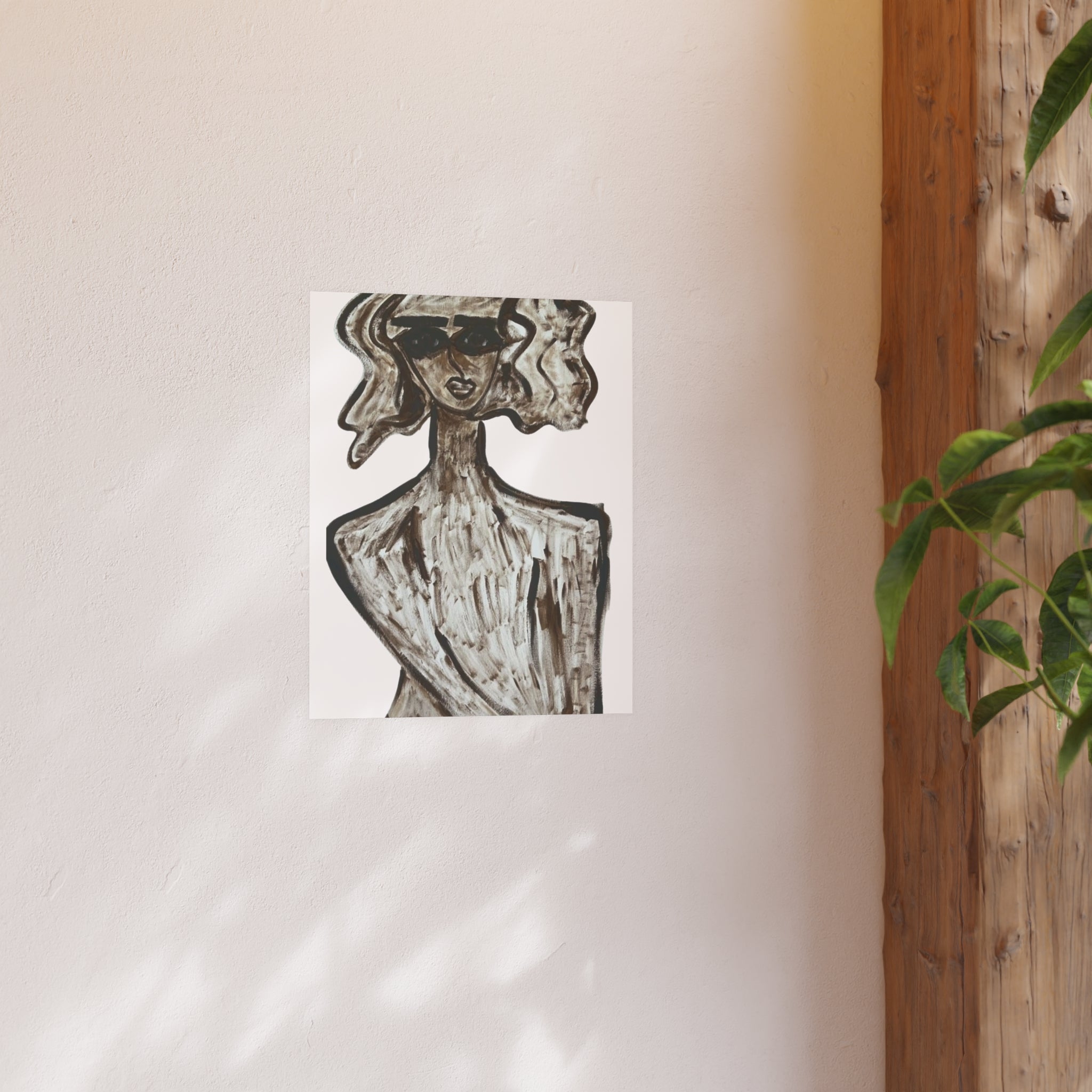 Monochrome Abstract Woman Poster | Poster