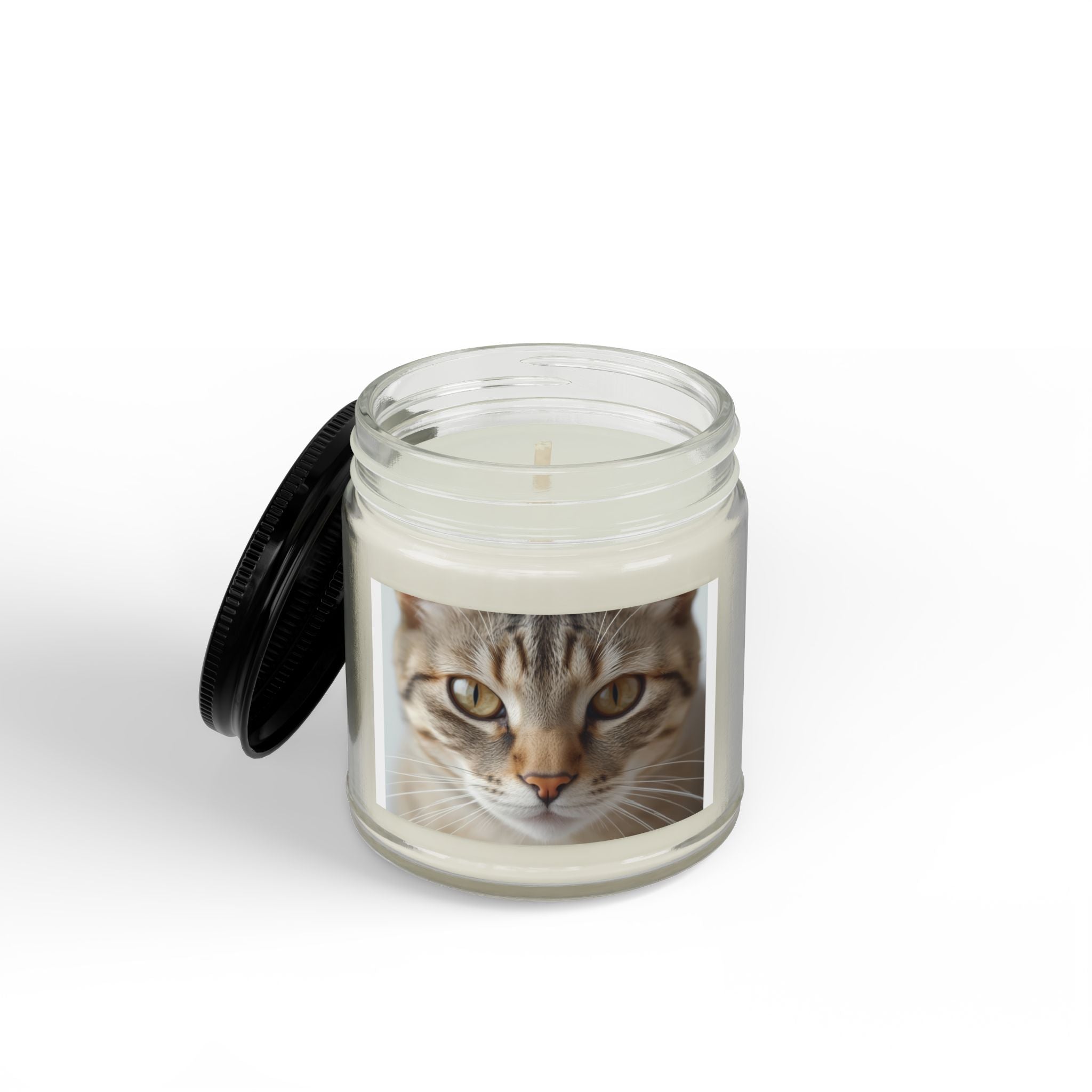 Bougies de soja avec portrait de chat, (4 et 9 oz)