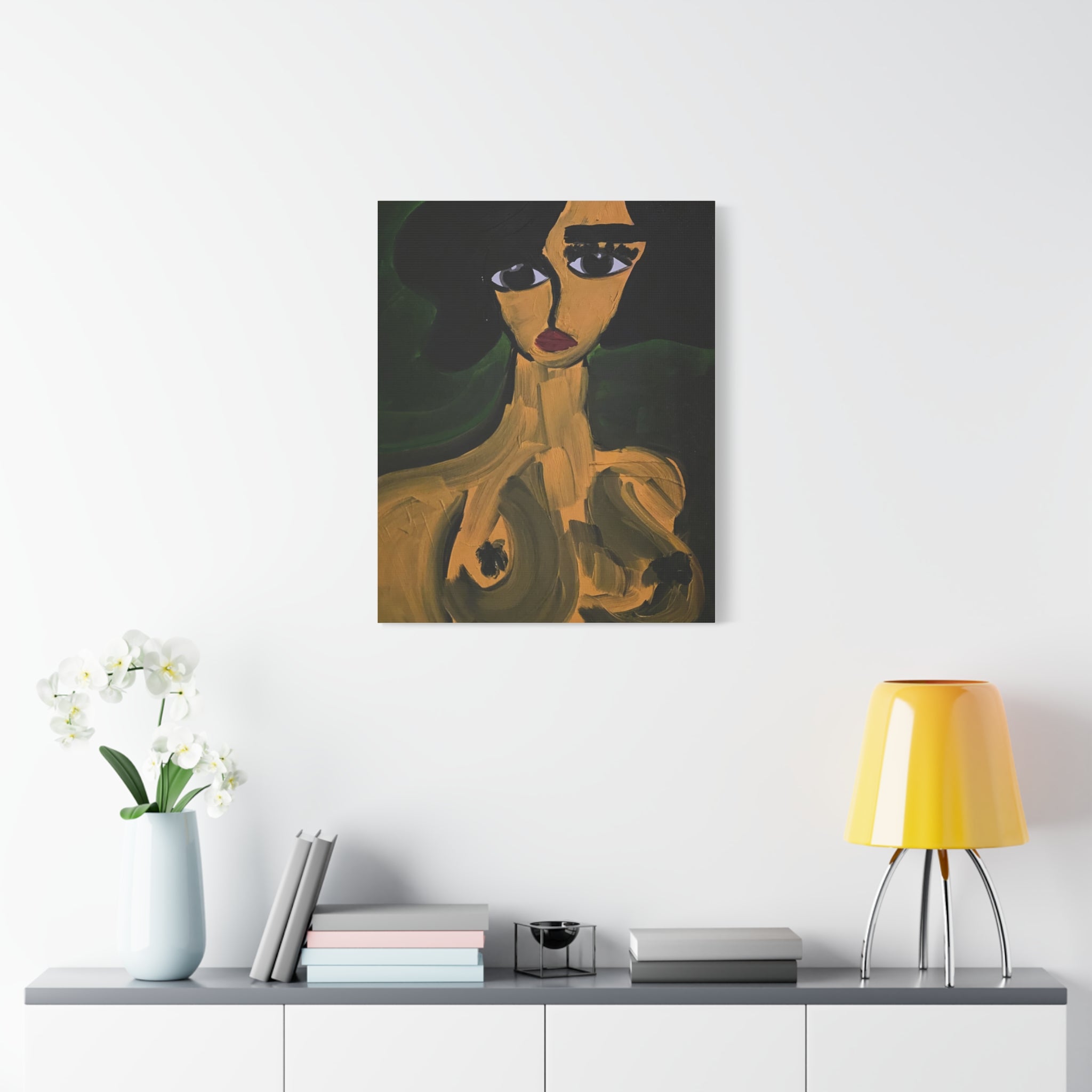 Toile de portrait abstrait | Art contemporain sur toile, art minimaliste