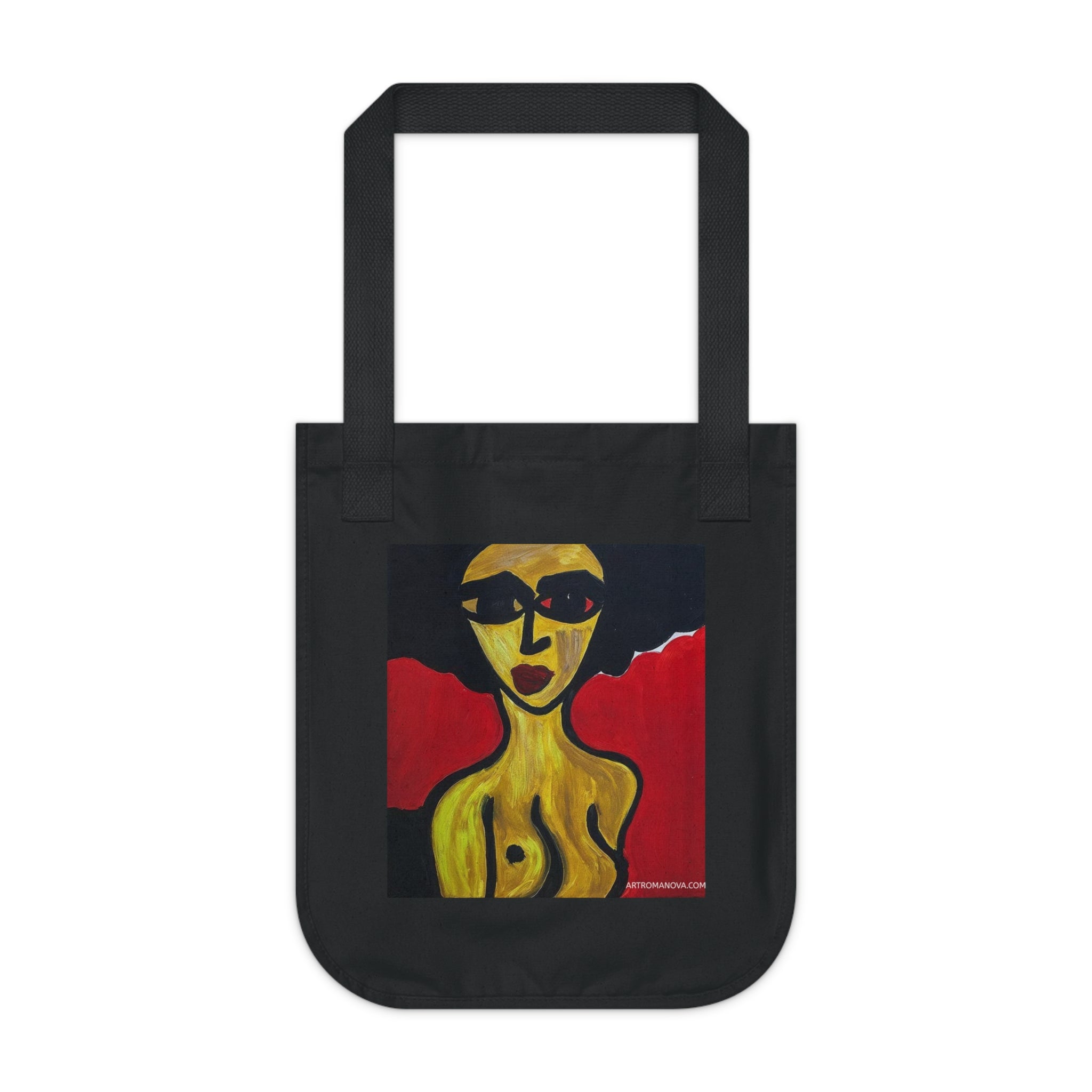 Sac fourre-tout abstrait | Sac fourre-tout en toile d'art moderne, fait main, en coton écologique