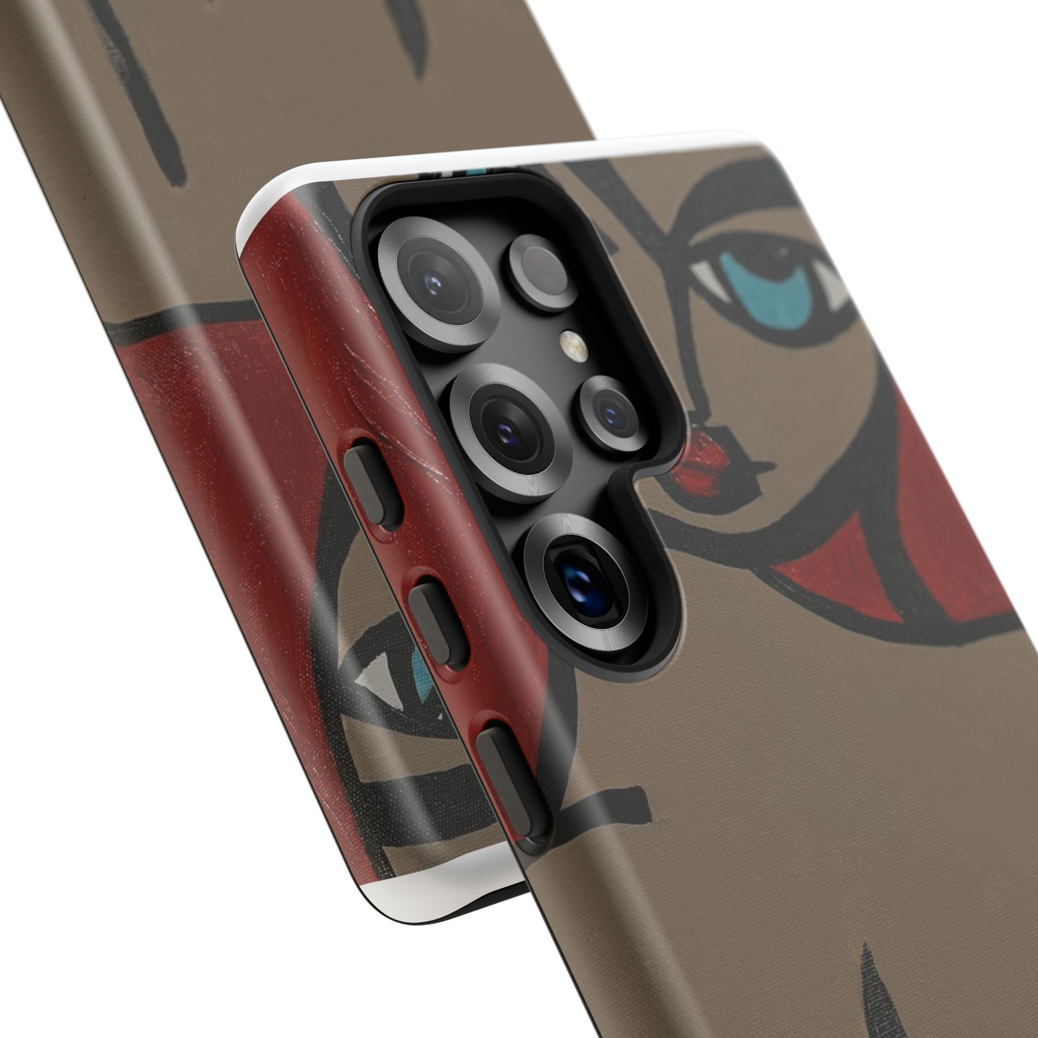 Coque de téléphone minimaliste | Figure féminine abstraite, faite main