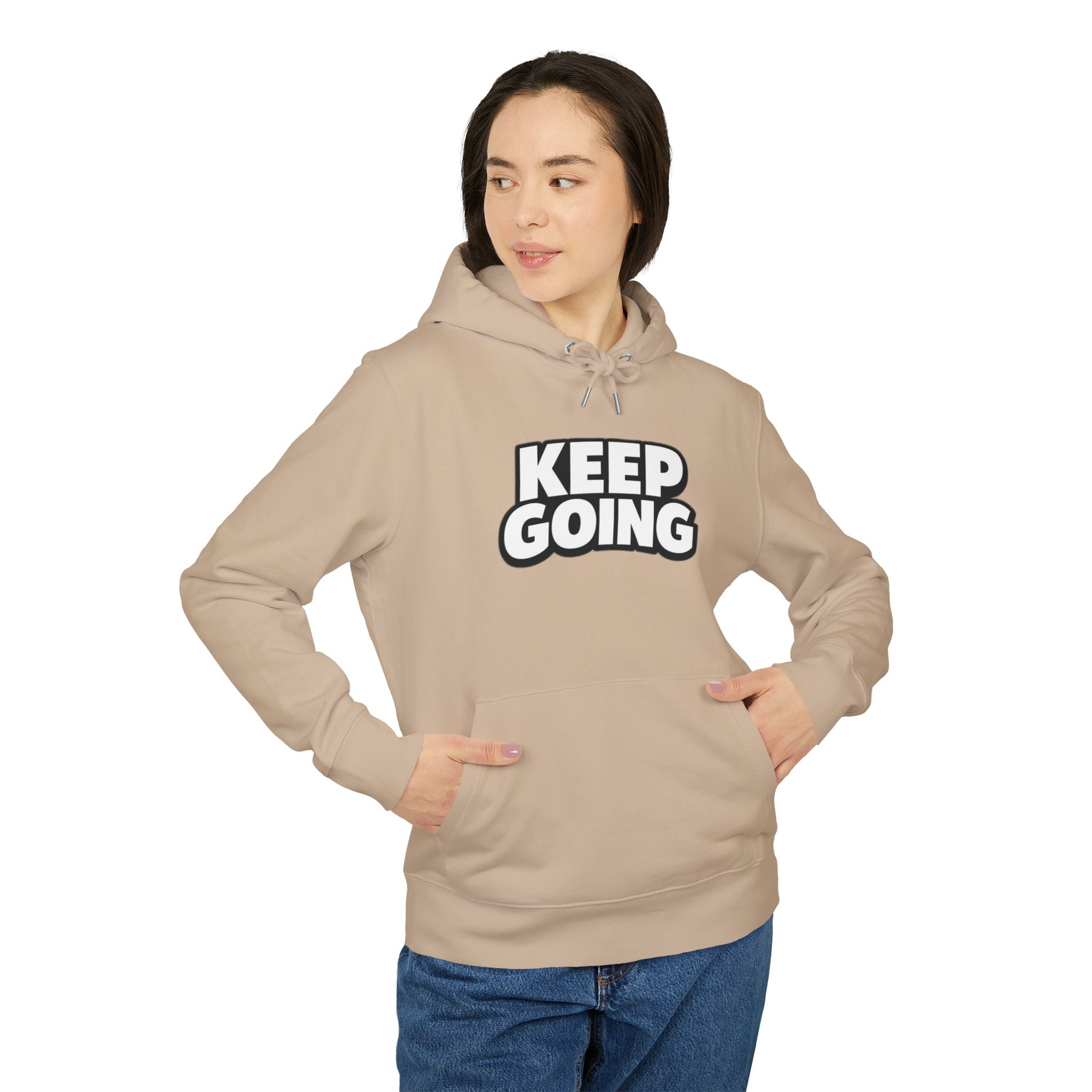 Keep Going Hoodie | Motivational Typography Hooded Sweatshirt