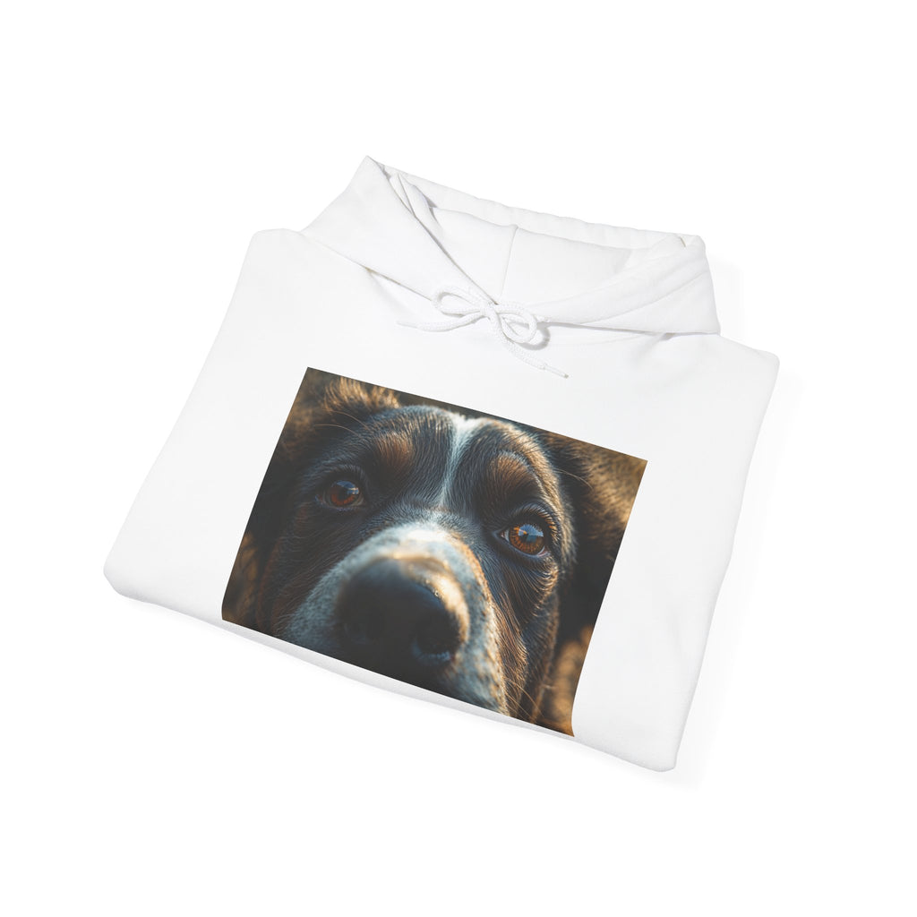 Sweat à capuche premium, portrait réaliste de chien, sweat à capuche en polaire de qualité galerie avec gros plan du visage d'un chien | Portrait mignon du nez d'un chiot