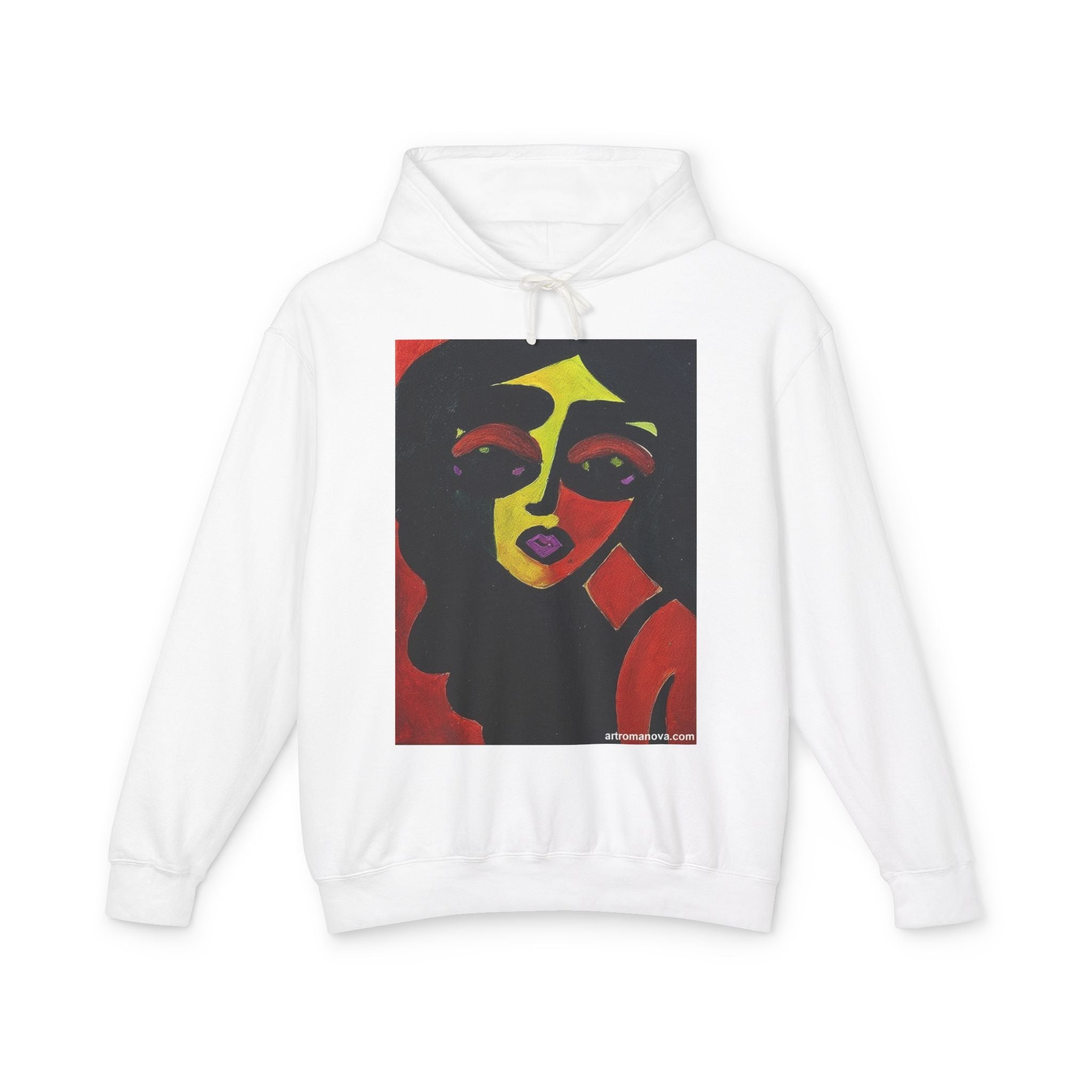 Abstract Woman Face Portrait Hoodie | Minimal Line Art, Modern Portrait Sweatshirt