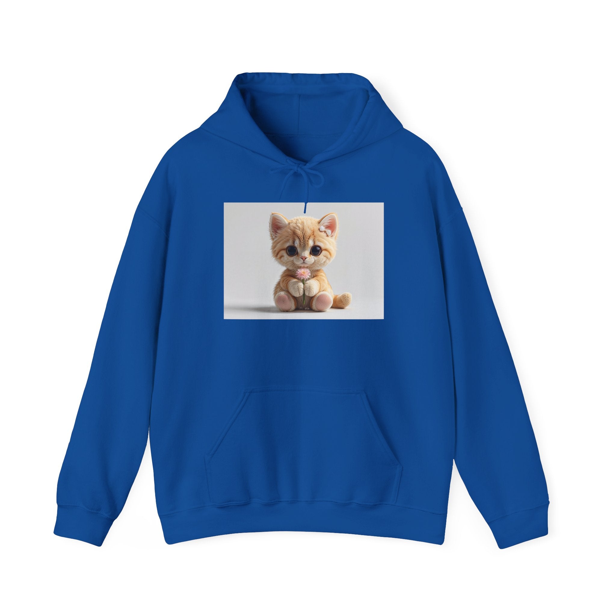 Sweat à capuche illustré d'un adorable chaton orange | Sweat-shirt graphique chat mignon