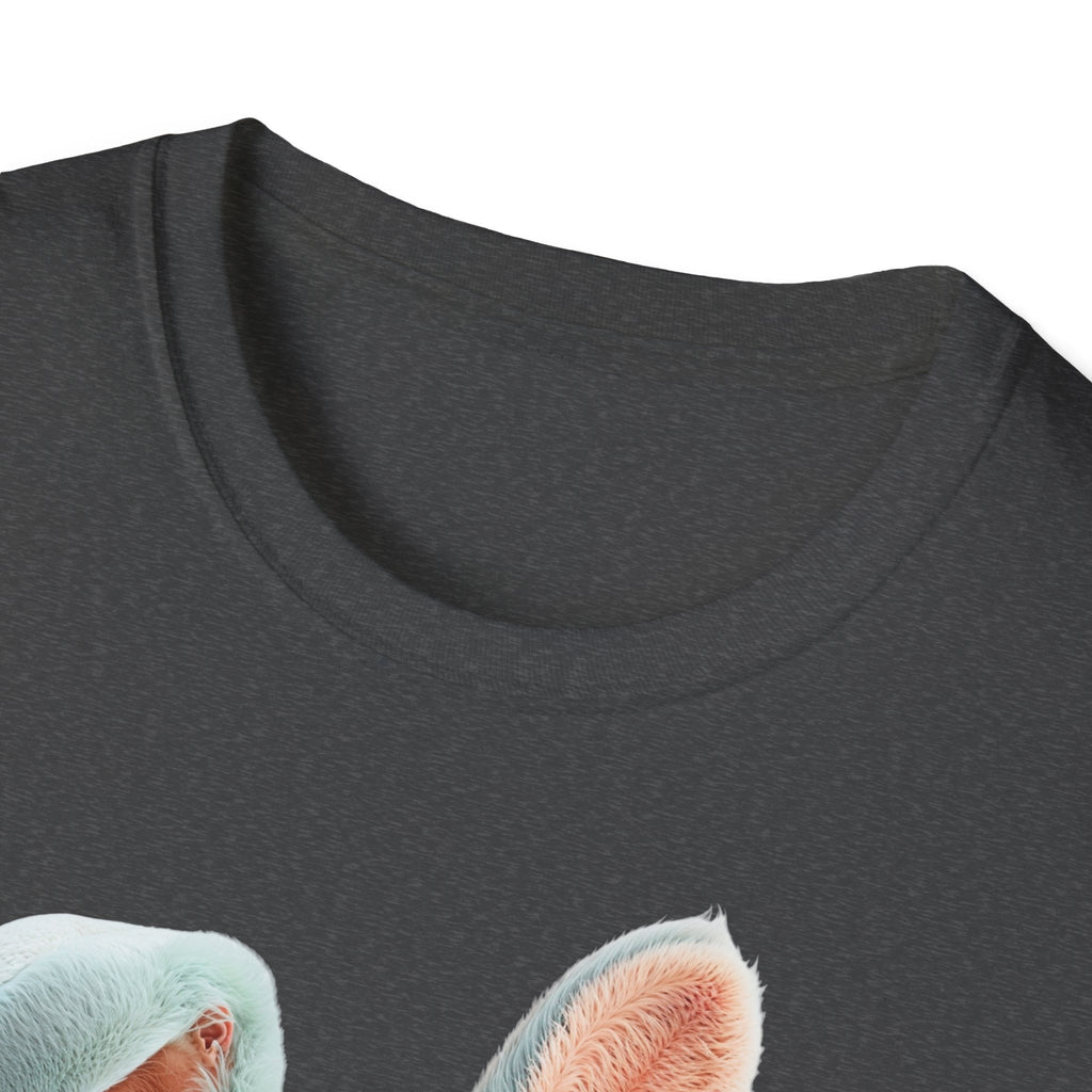 T-shirt Lapin en peluche bleu | T-shirt graphique lapin mignon