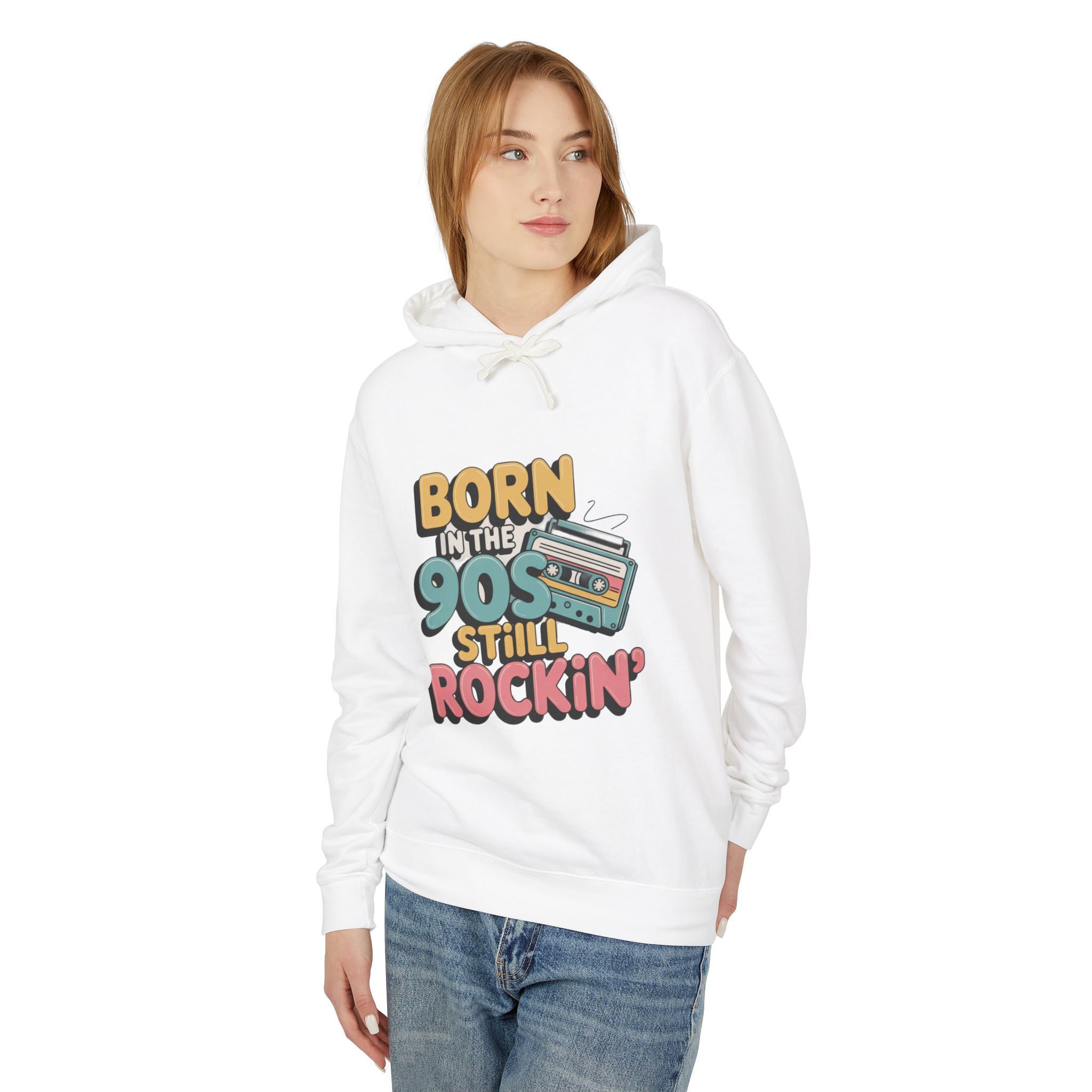Born in the 90s Still Rockin' Hoodie | Retro Cassette 90s Nostalgia