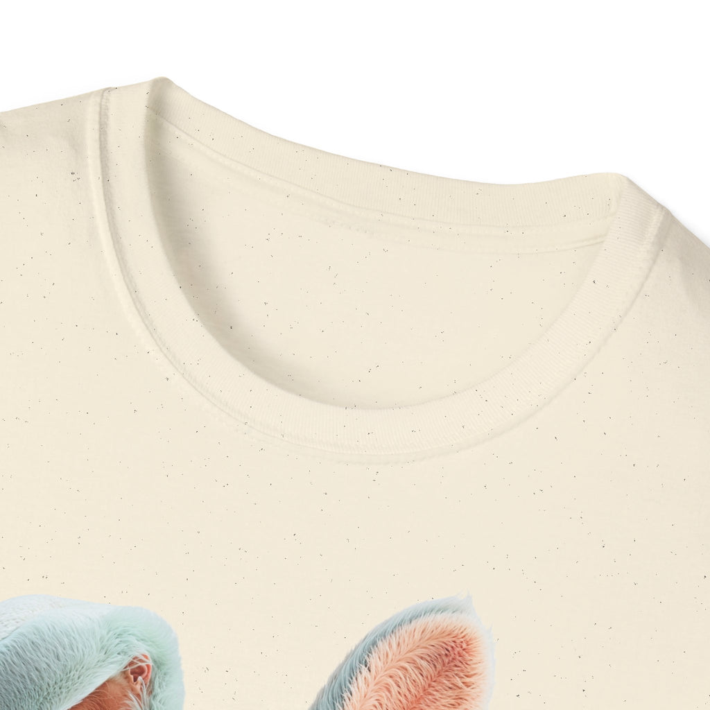 T-shirt Lapin en peluche bleu | T-shirt graphique lapin mignon