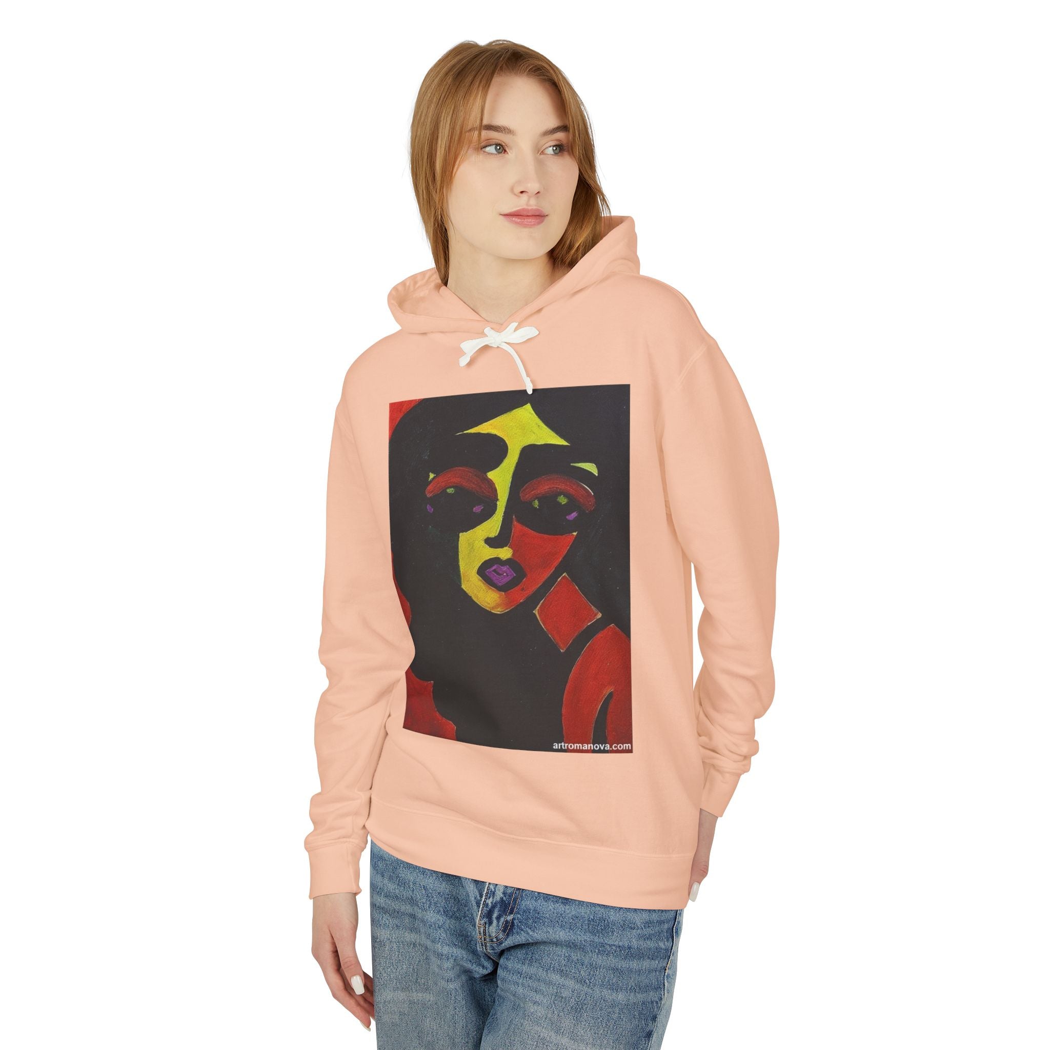 Abstract Woman Face Portrait Hoodie | Minimal Line Art, Modern Portrait Sweatshirt