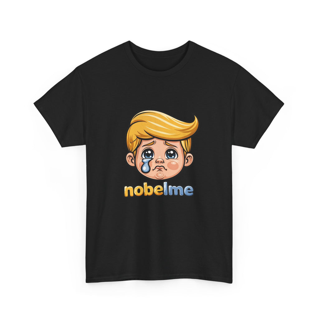 Cartoon Leader Tee, Satirical Political Pop Art, Funny Character Print Crying Blonde Cartoon Face T-Shirt