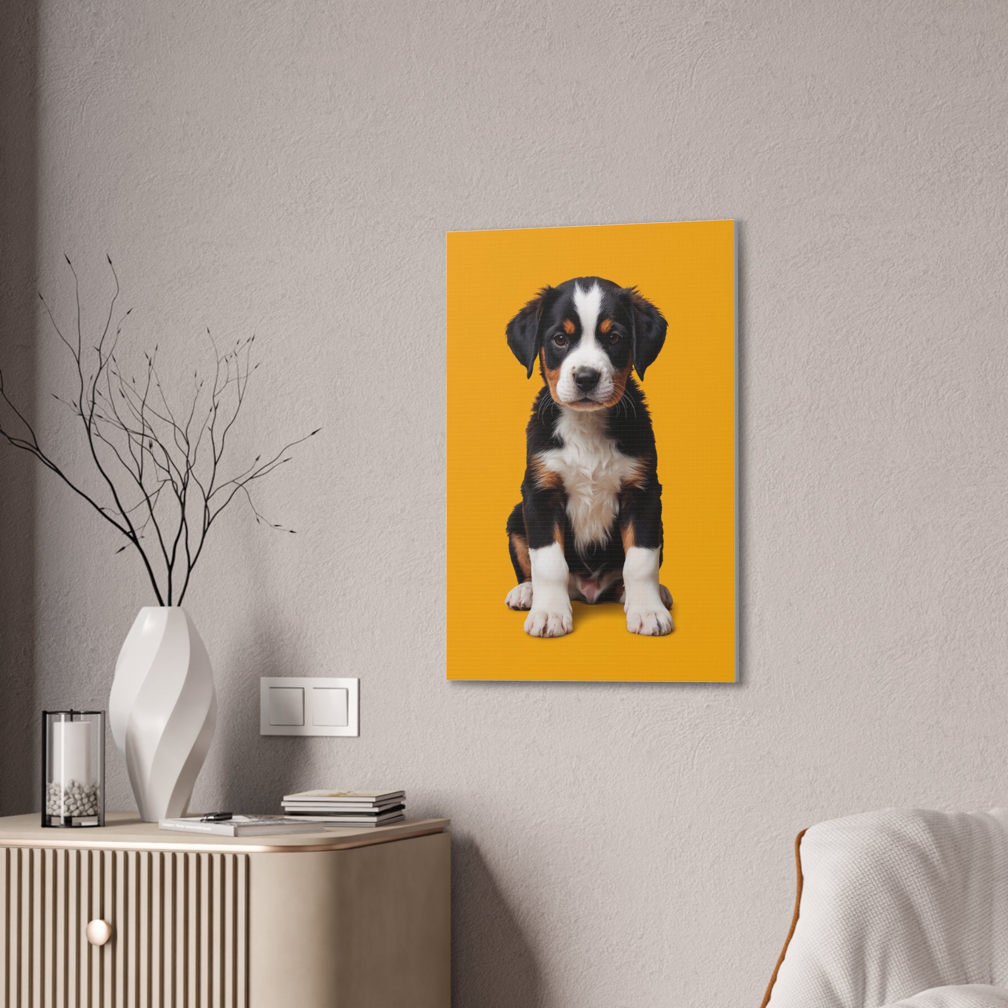 Bernese Mountain Dog Puppy Canvas, gift for dog lovers