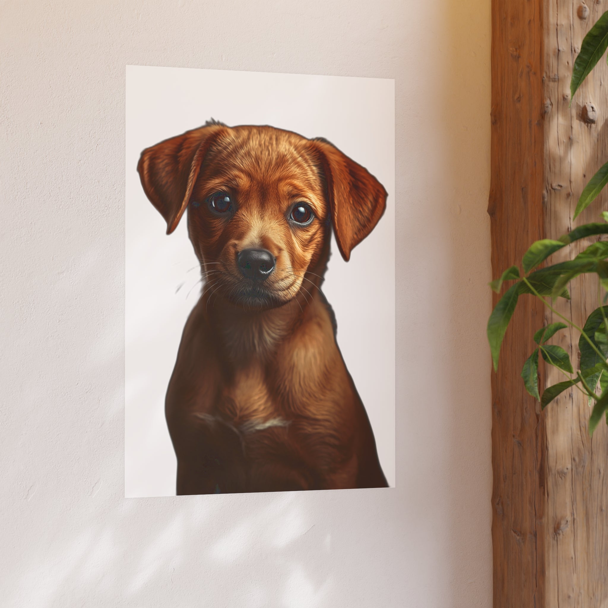 Puppy Portrait Poster | Satin Matte Dog Poster, animal lover poster