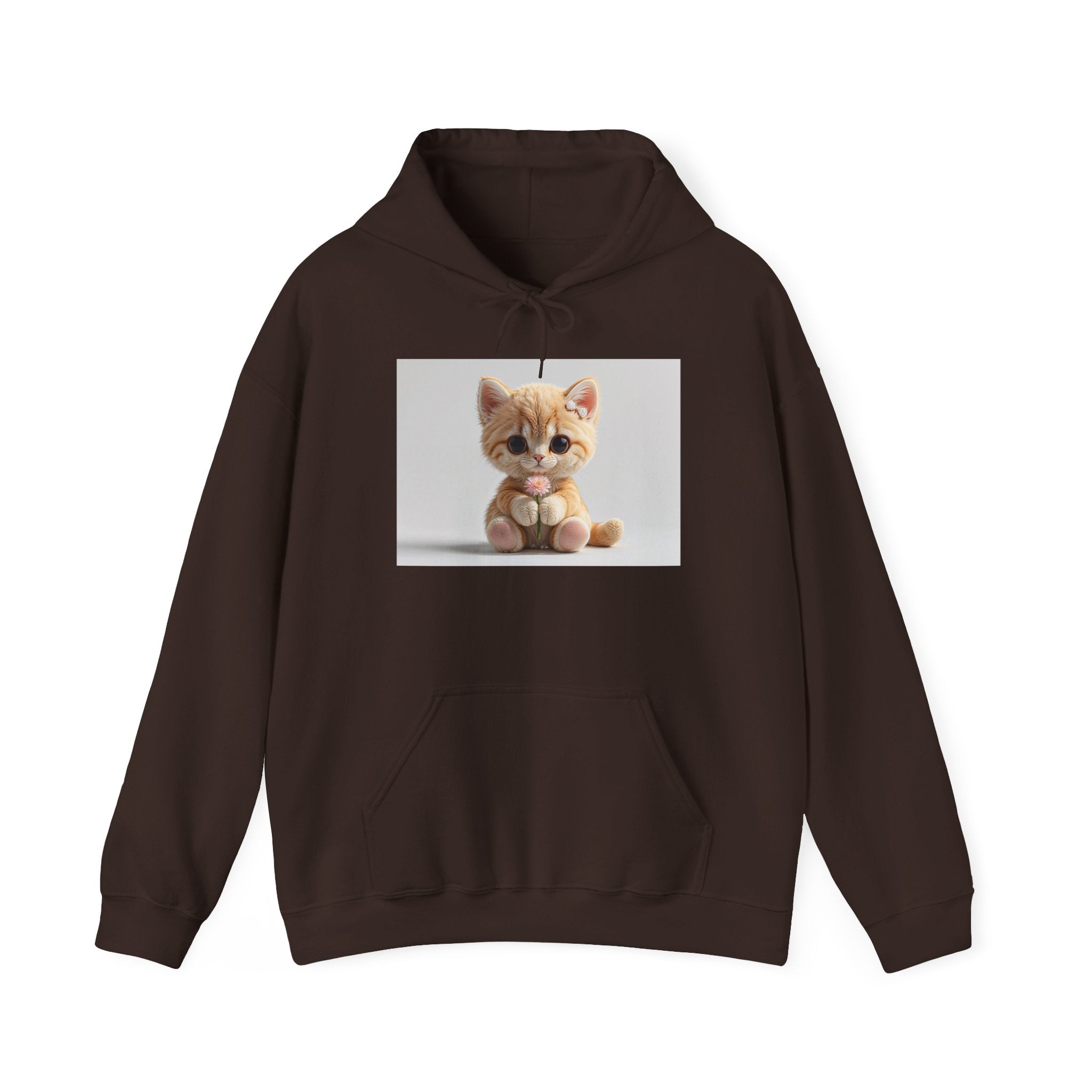 Sweat à capuche illustré d'un adorable chaton orange | Sweat-shirt graphique chat mignon