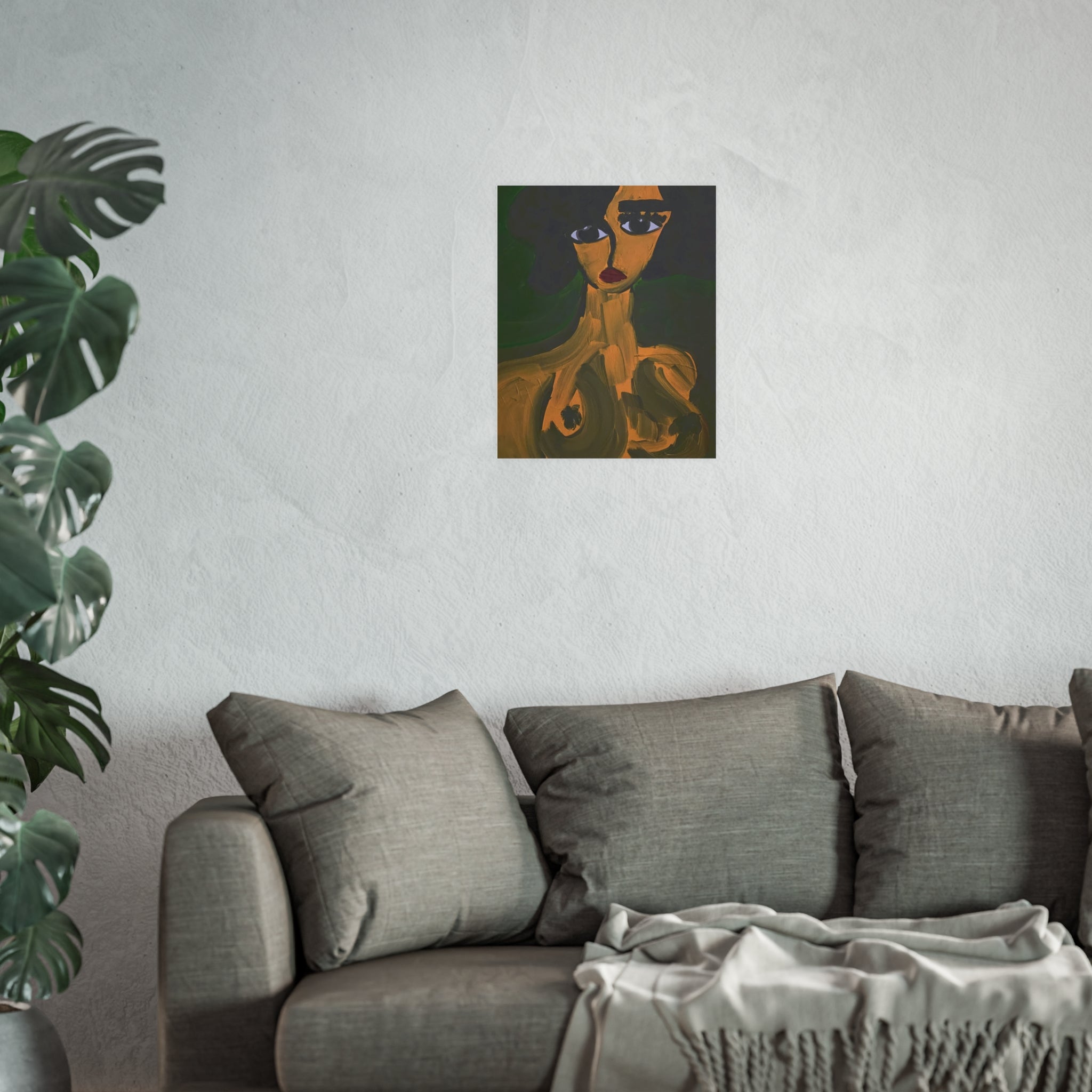 Abstract Female Portrait Poster | Satin or Archival Matte Poster, contemporary art
