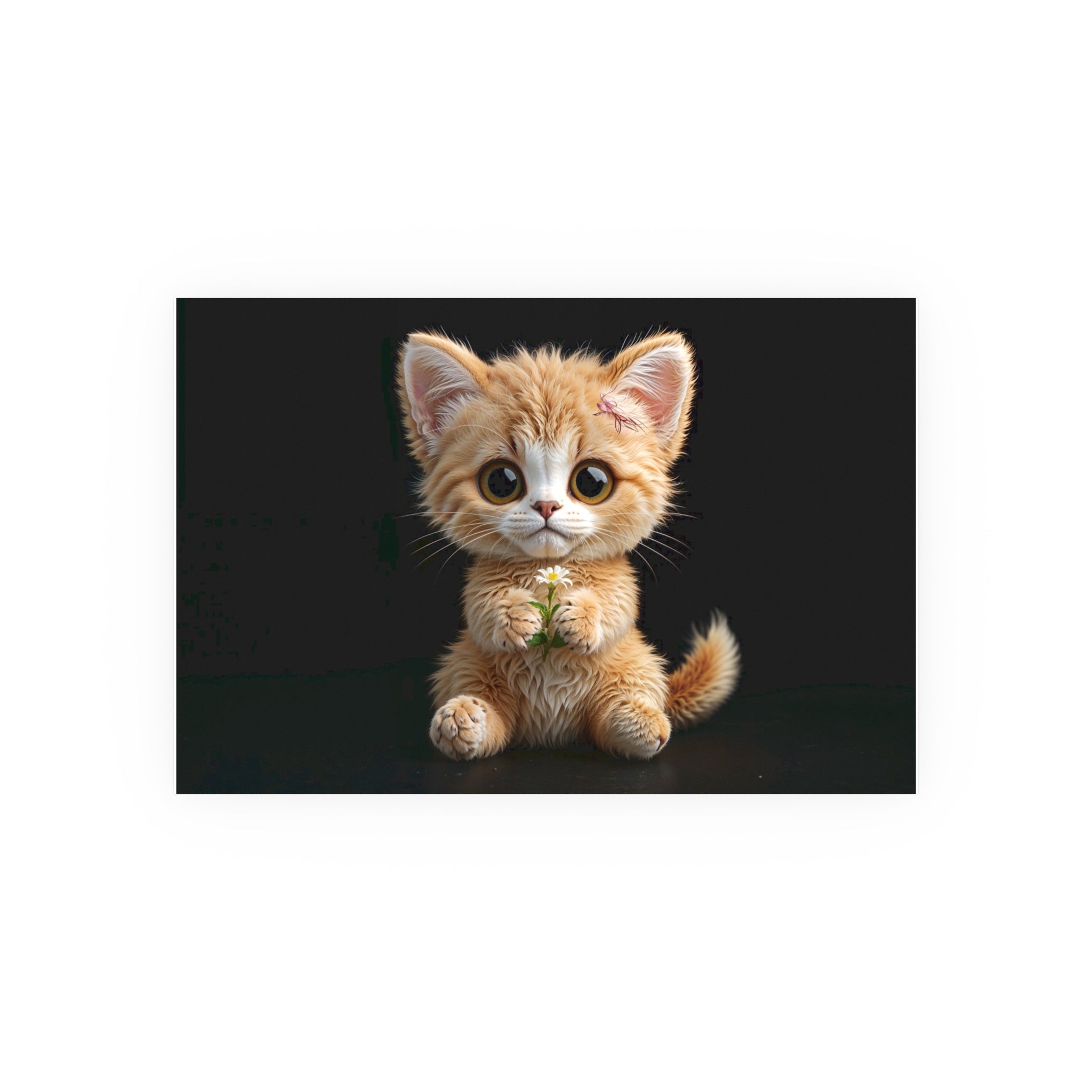 Cute Kitten Illustration Poster | Cat Wall Art, cat lover Decor