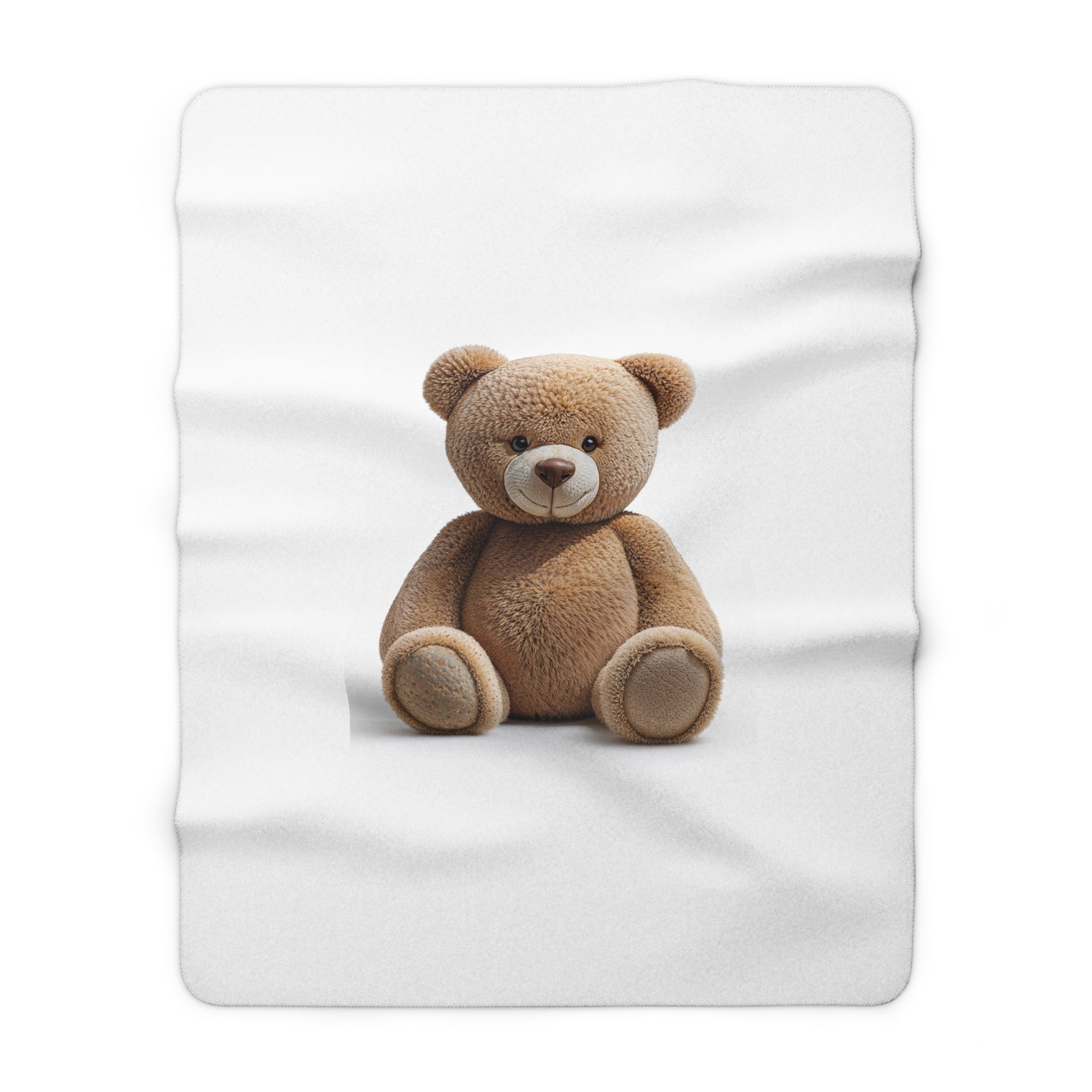 Couverture en polaire sherpa ours en peluche | Couverture enfant en peluche