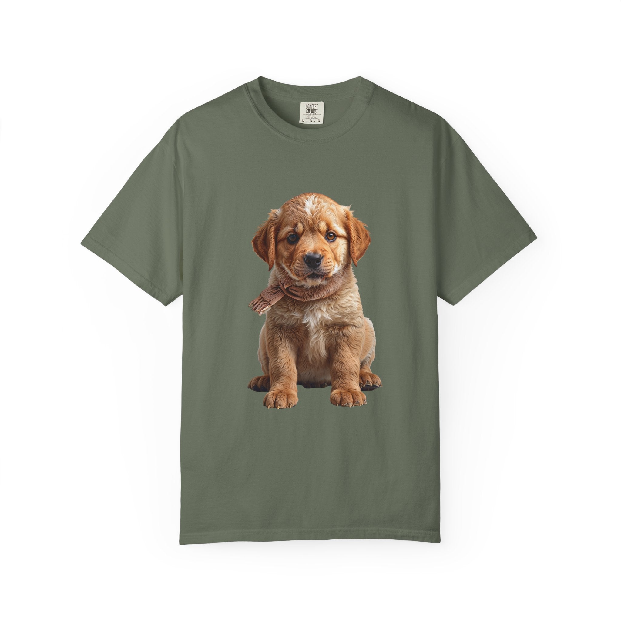 T-shirt chiot Golden Retriever | T-shirt photo de chien mignon