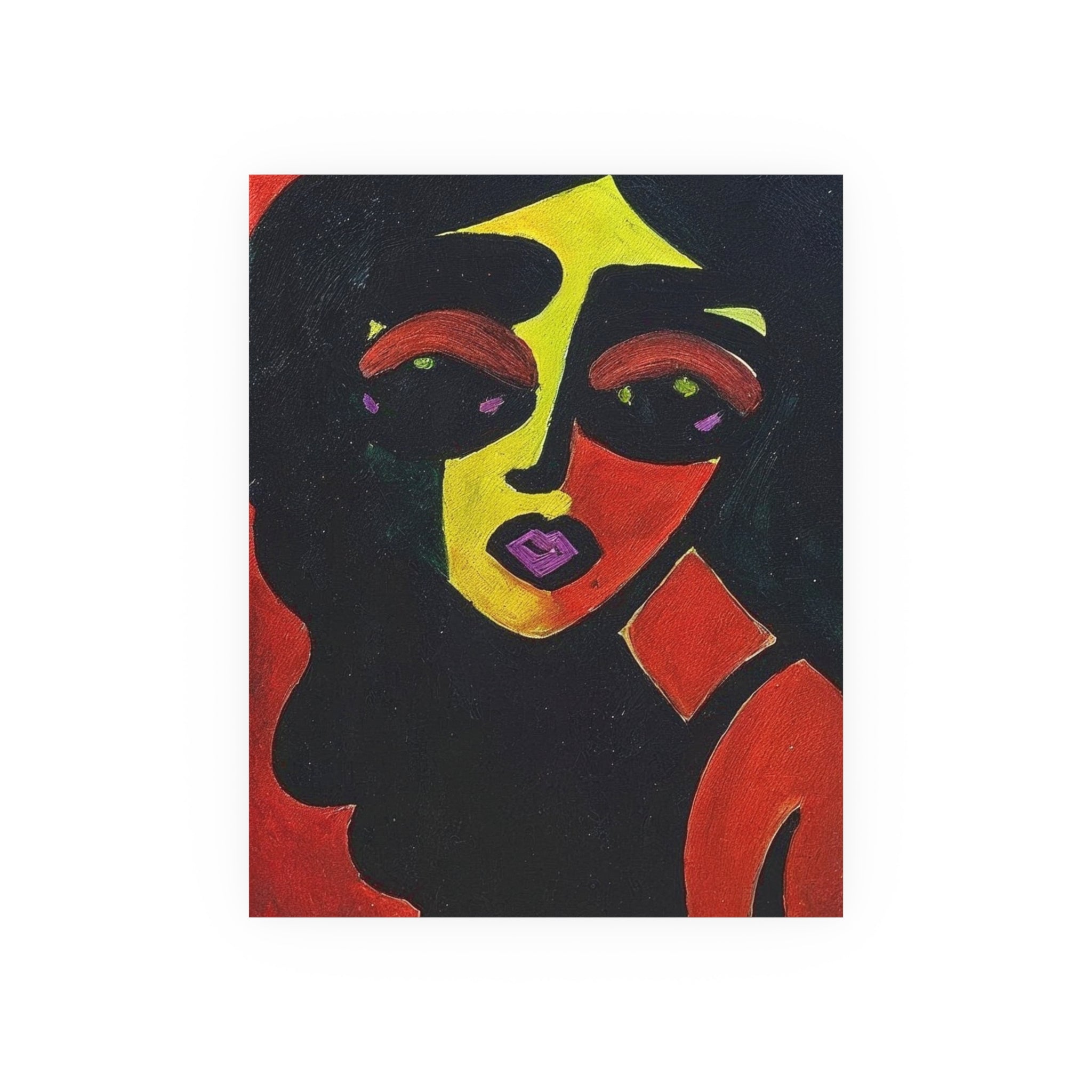 Poster, Abstract Pop Art Woman Poster | Satin & Archival Matte