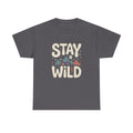 Stay Wild Tee | retro nature typography tee, freedom shirt