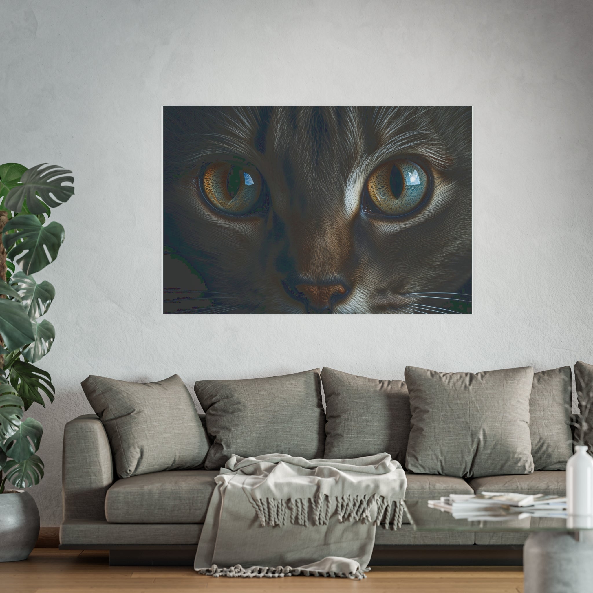 Close-Up Cat Eyes Poster | Cat Eyes Wall Art, cat lover poster