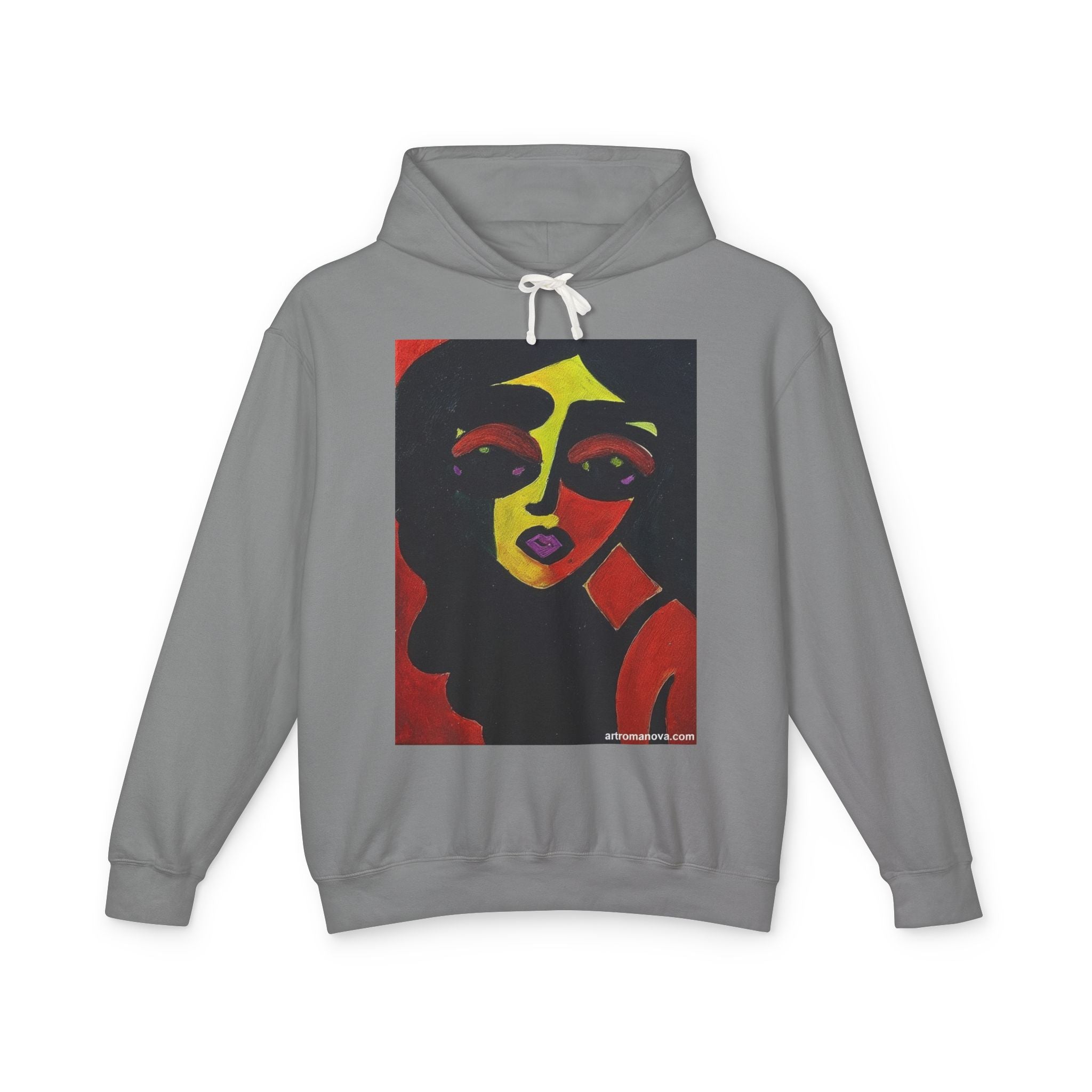 Abstract Woman Face Portrait Hoodie | Minimal Line Art, Modern Portrait Sweatshirt