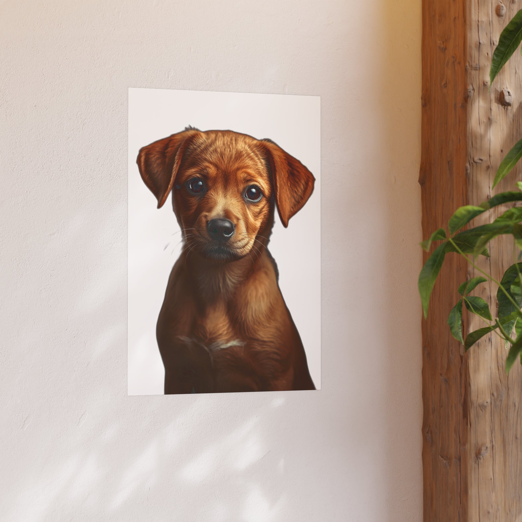 Puppy Portrait Poster | Satin Matte Dog Poster, animal lover poster