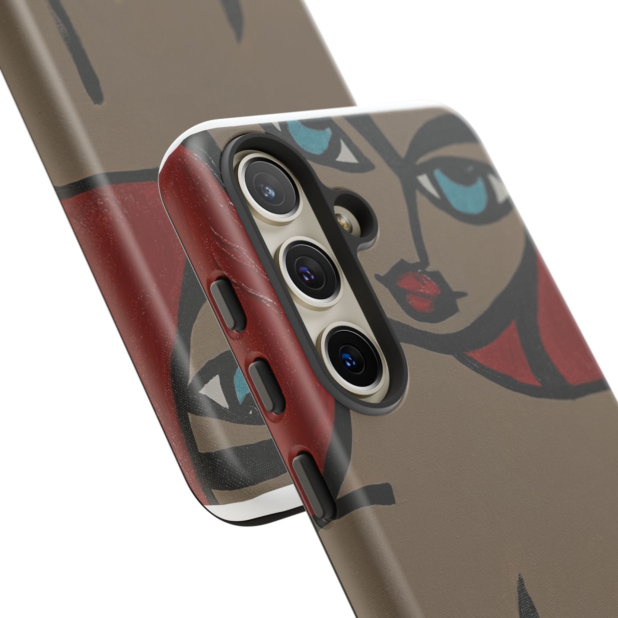 Coque de téléphone minimaliste | Figure féminine abstraite, faite main
