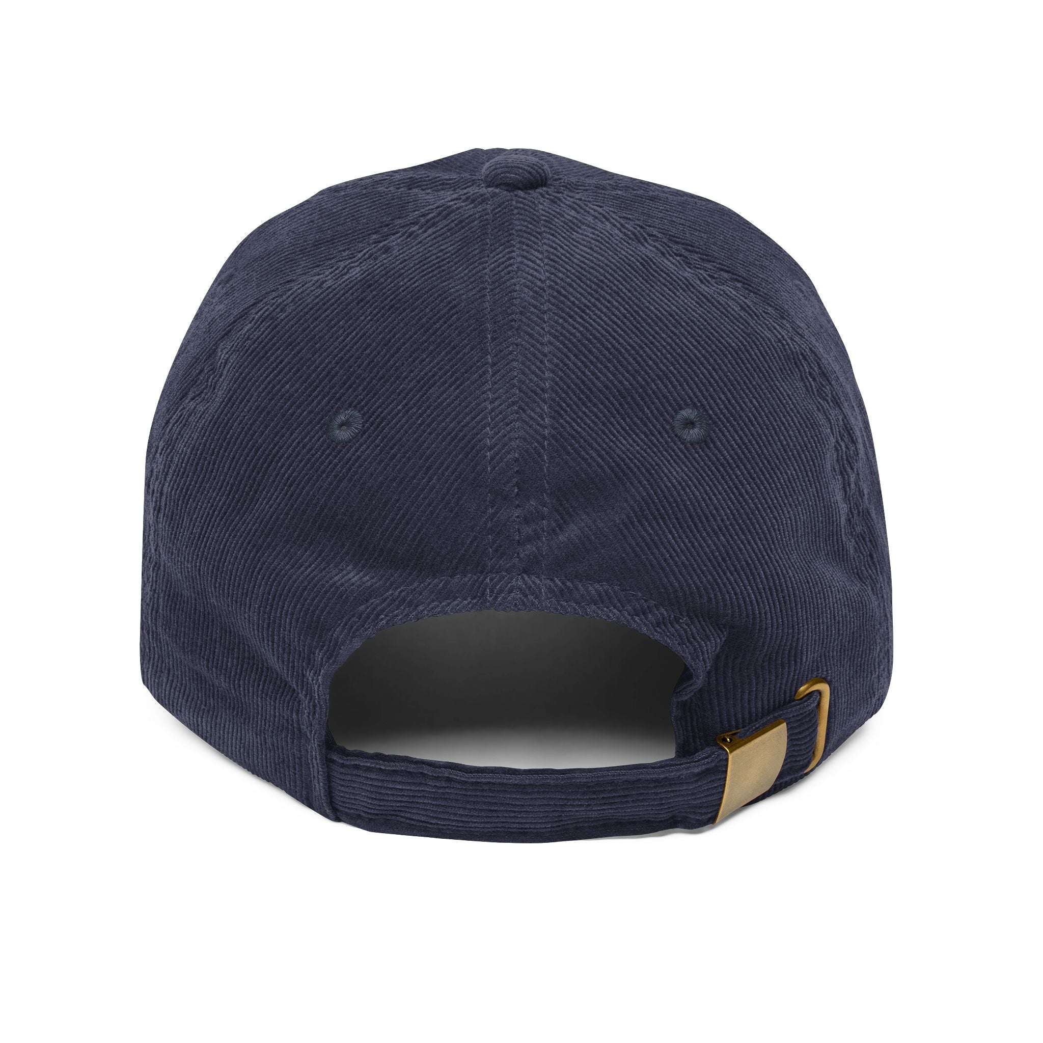 Casquette brodée avec un boxer marron | Casquette de baseball en velours côtelé